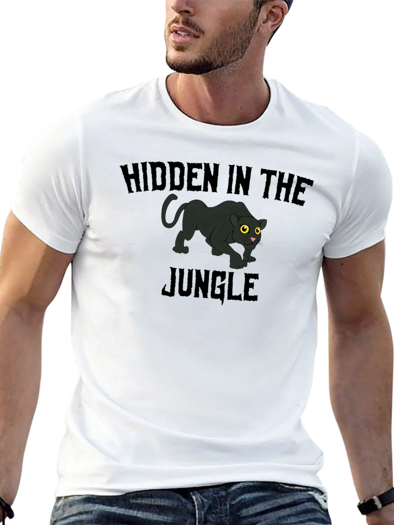 Hidden Jungle Panther Graphic T-Shirt