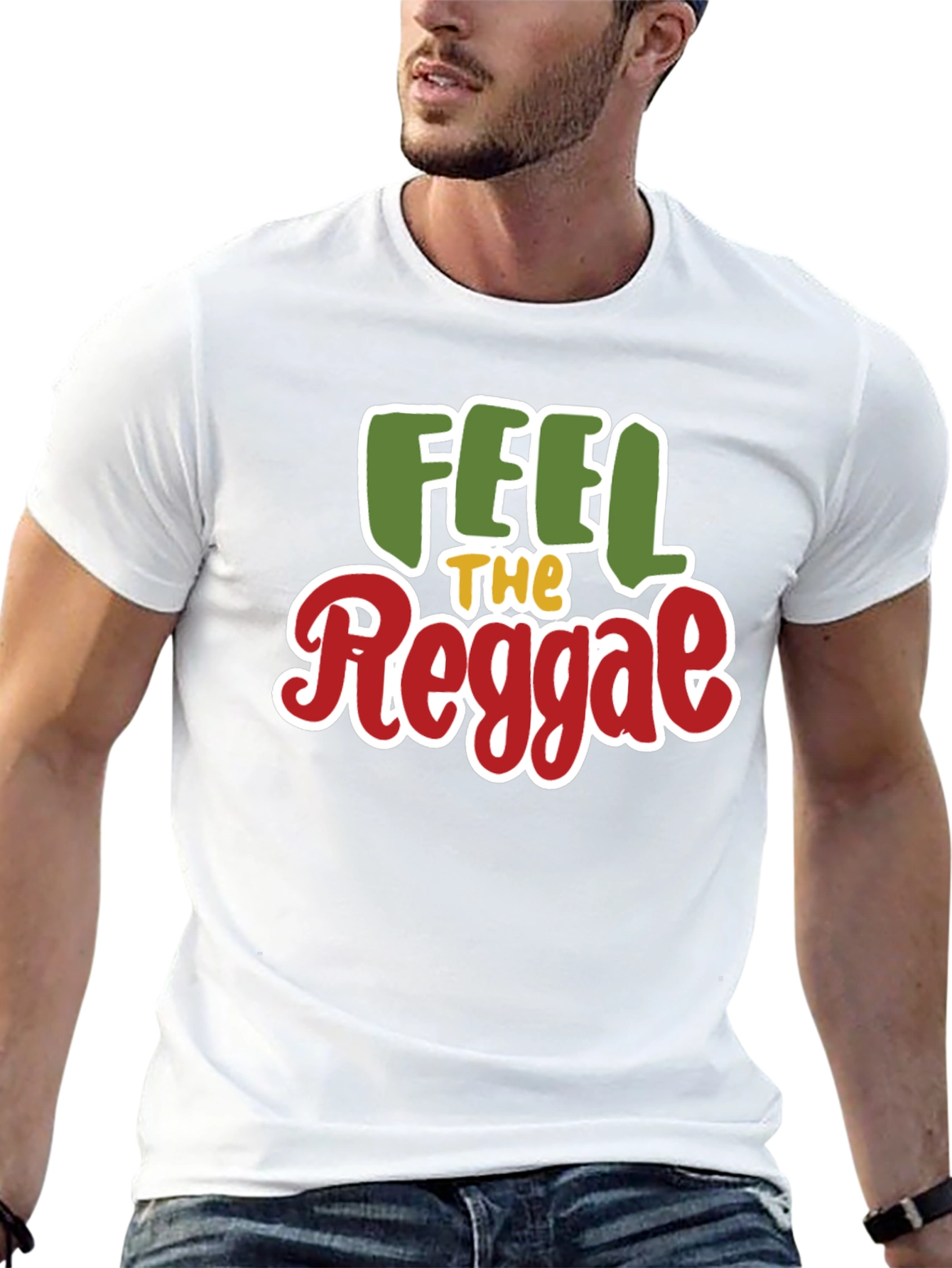 Feel The Reggae Graphic T-Shirt - Black