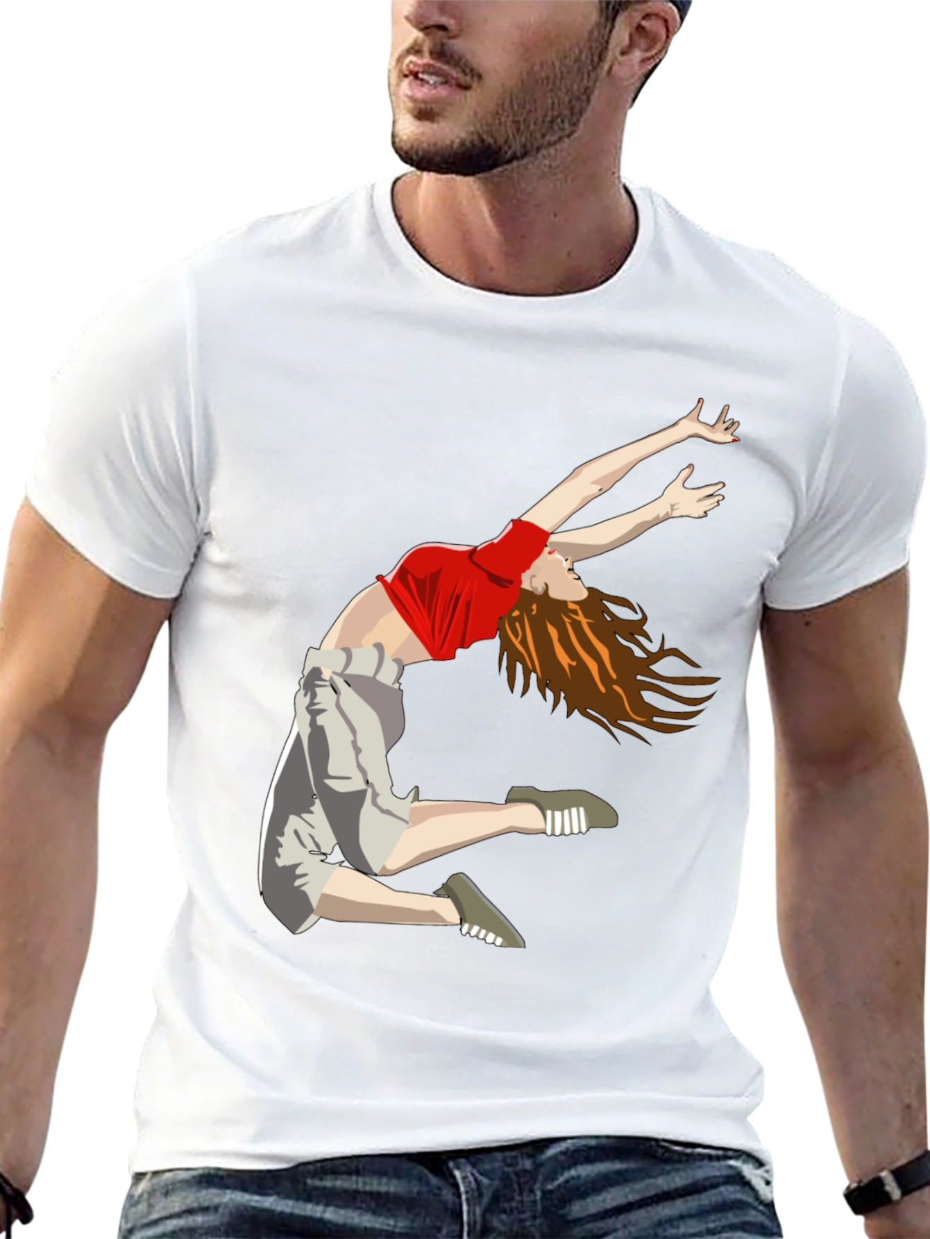 Dancing Woman Graphic Tee - Cool Casual Style