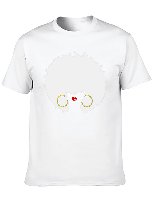Afro Diva Graphic Tee - Black Cotton T-Shirt