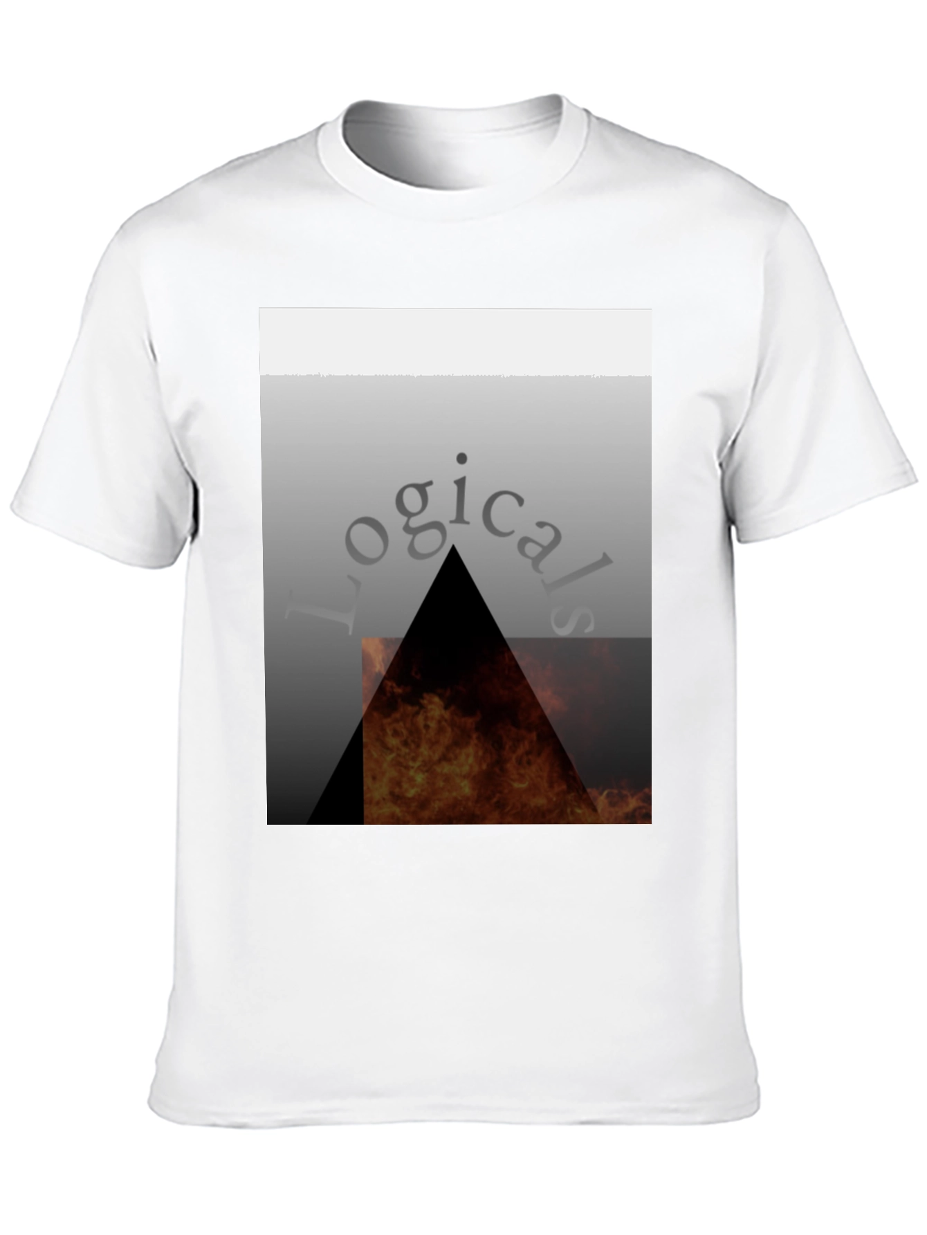 Logical Fire Triangle Graphic T-Shirt