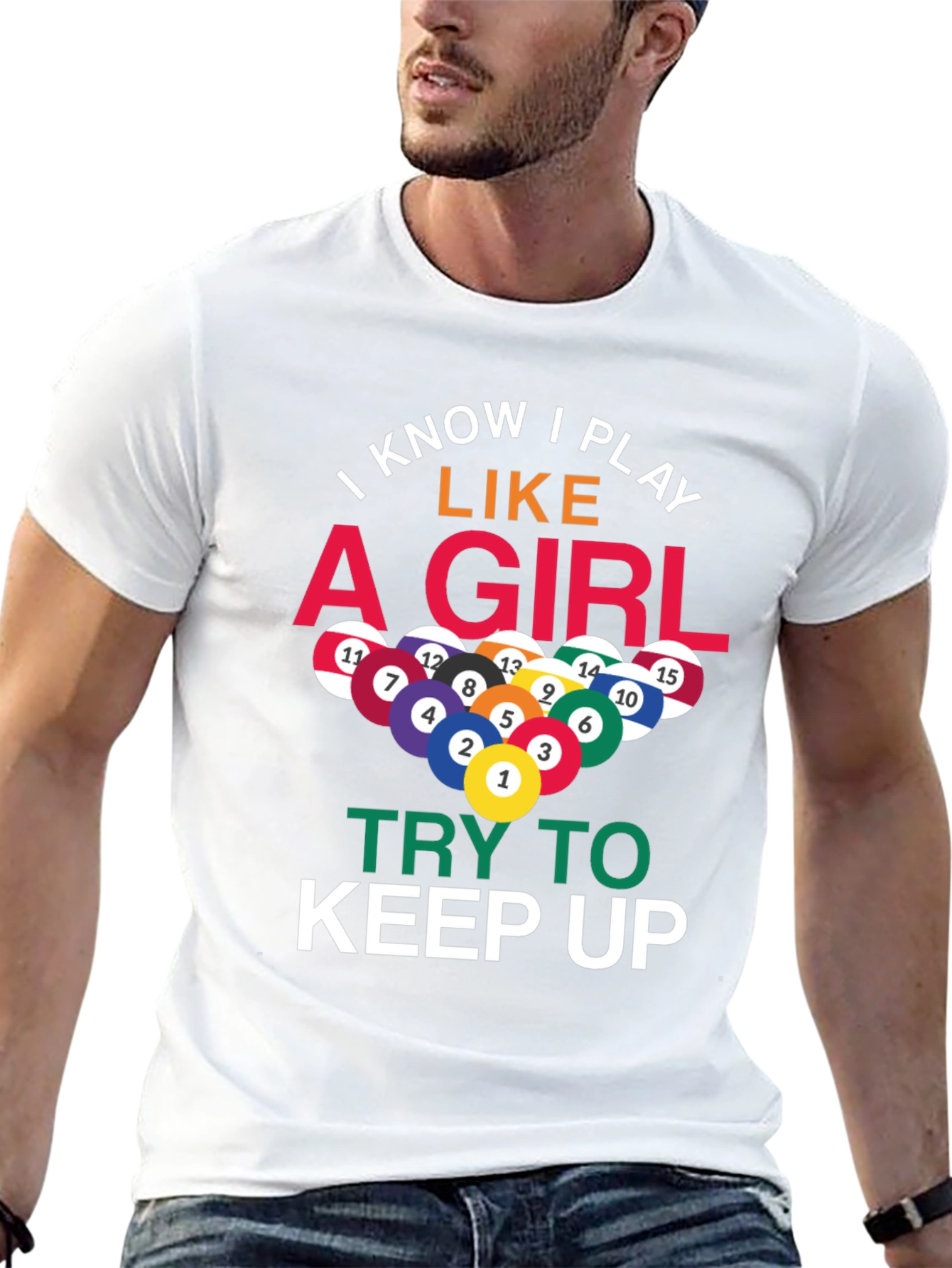 I Play Like A Girl Billiards T-Shirt