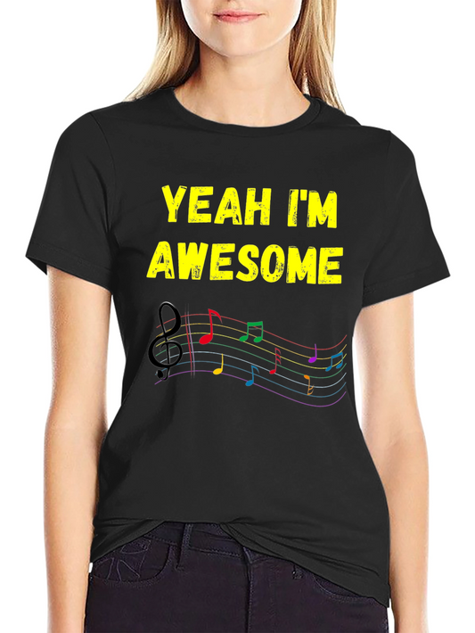 Awesome Music Notes T-Shirt - Stylish Graphic Tee