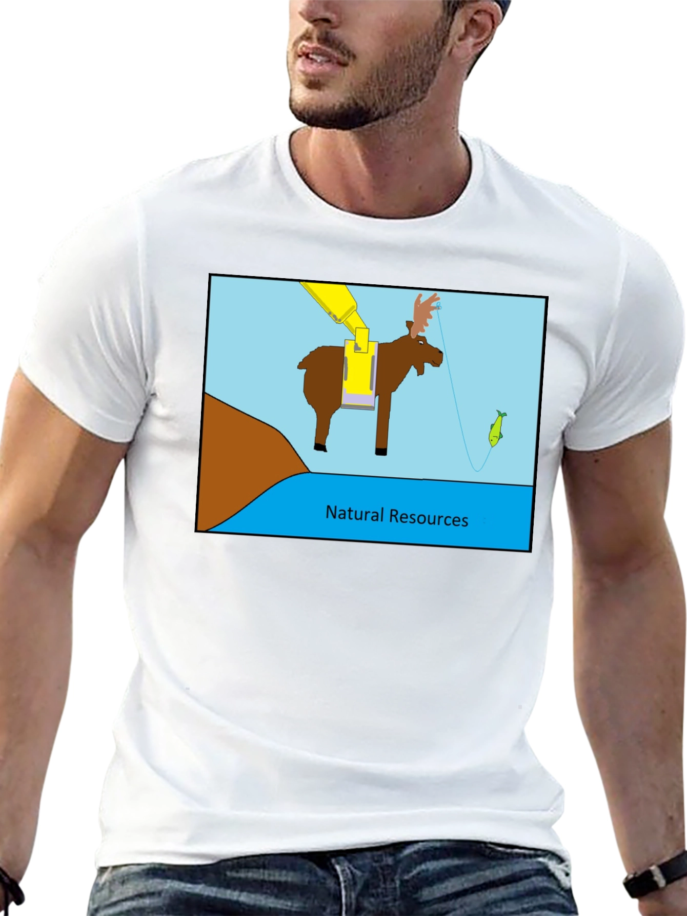 Natural Resources T-Shirt - Moose Fishing