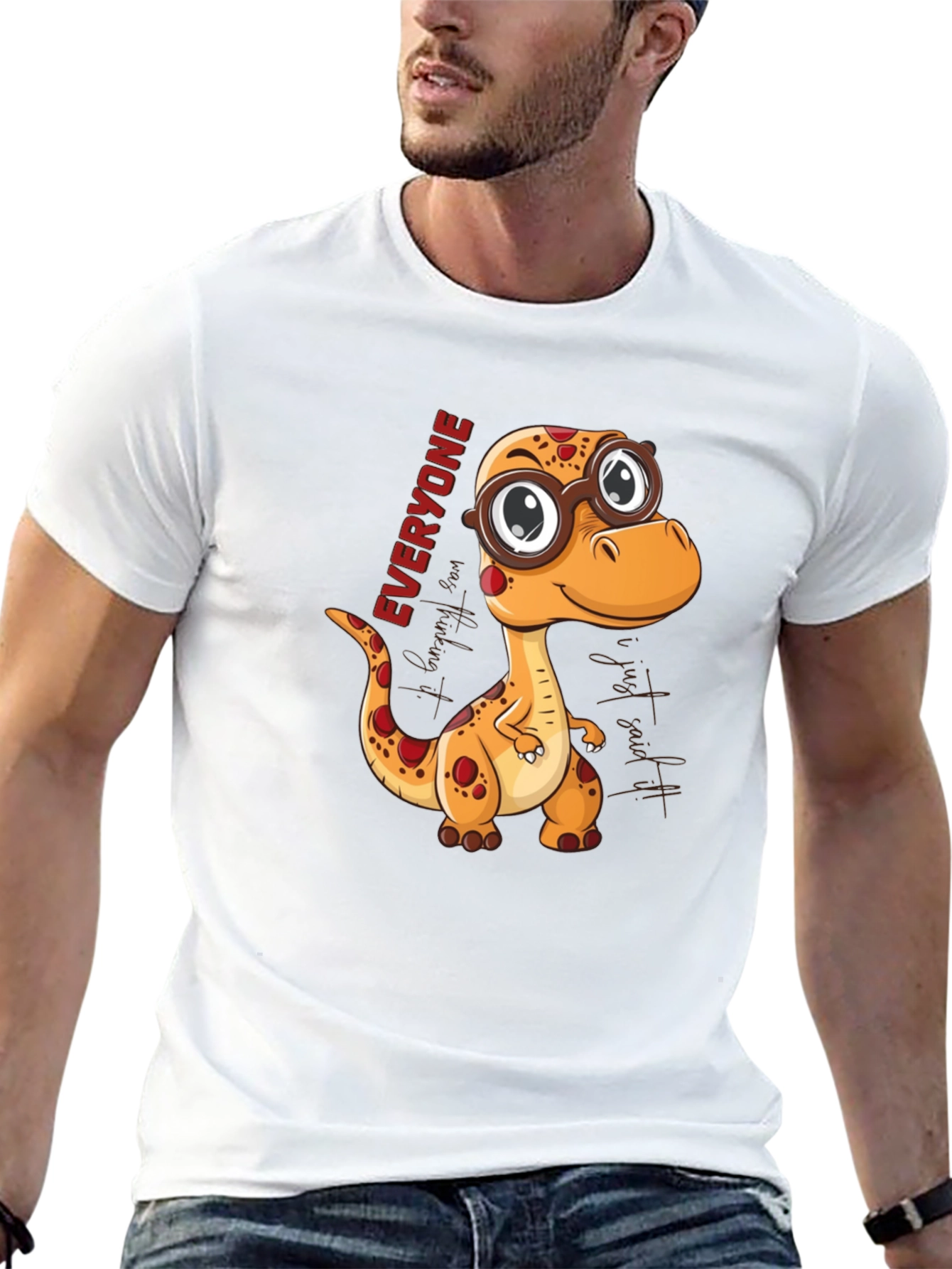 Dino Everyone T-Shirt - Cute Cartoon Style