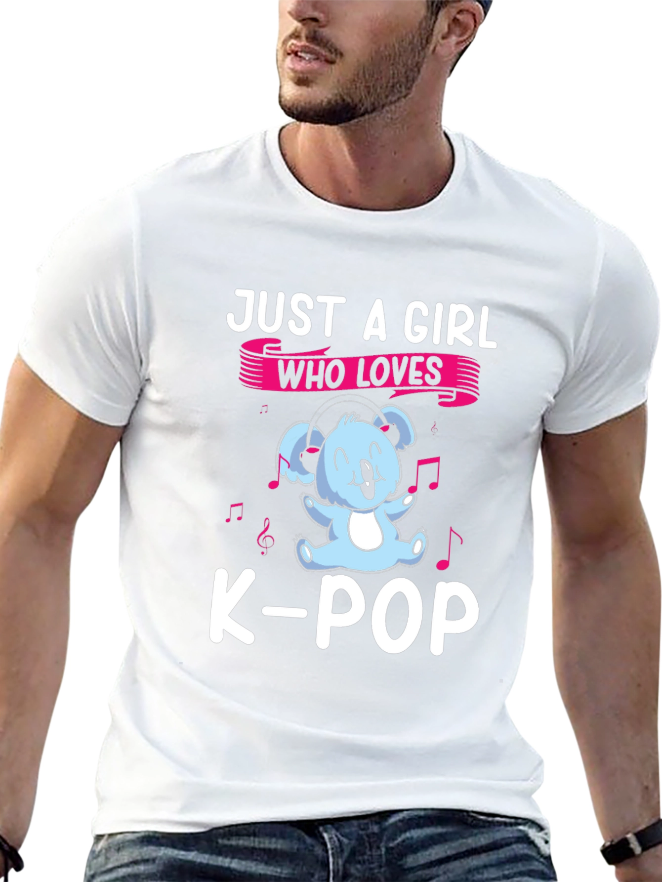 Just A Girl Who Loves K-Pop T-Shirt Cute Koala