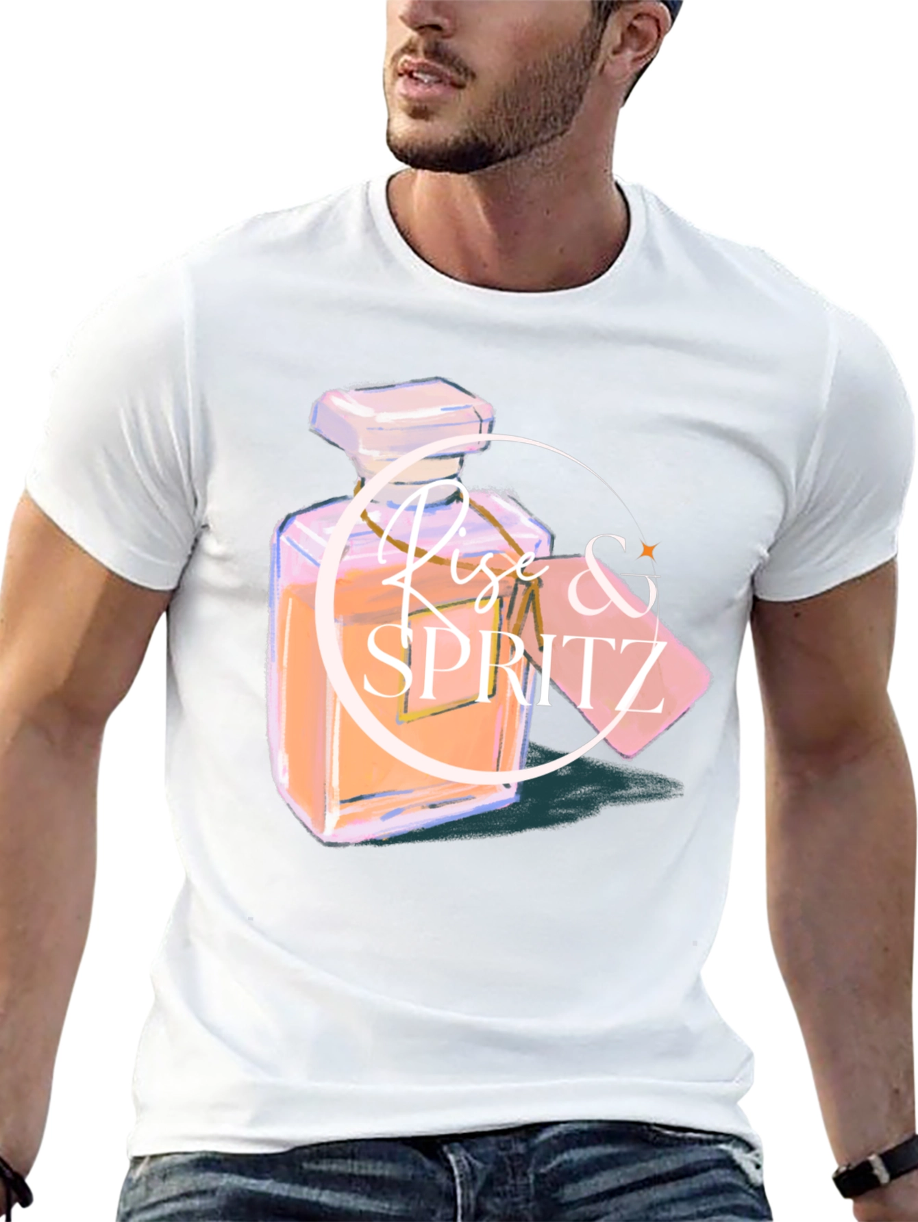 Rise & Spritz Black Graphic Tee