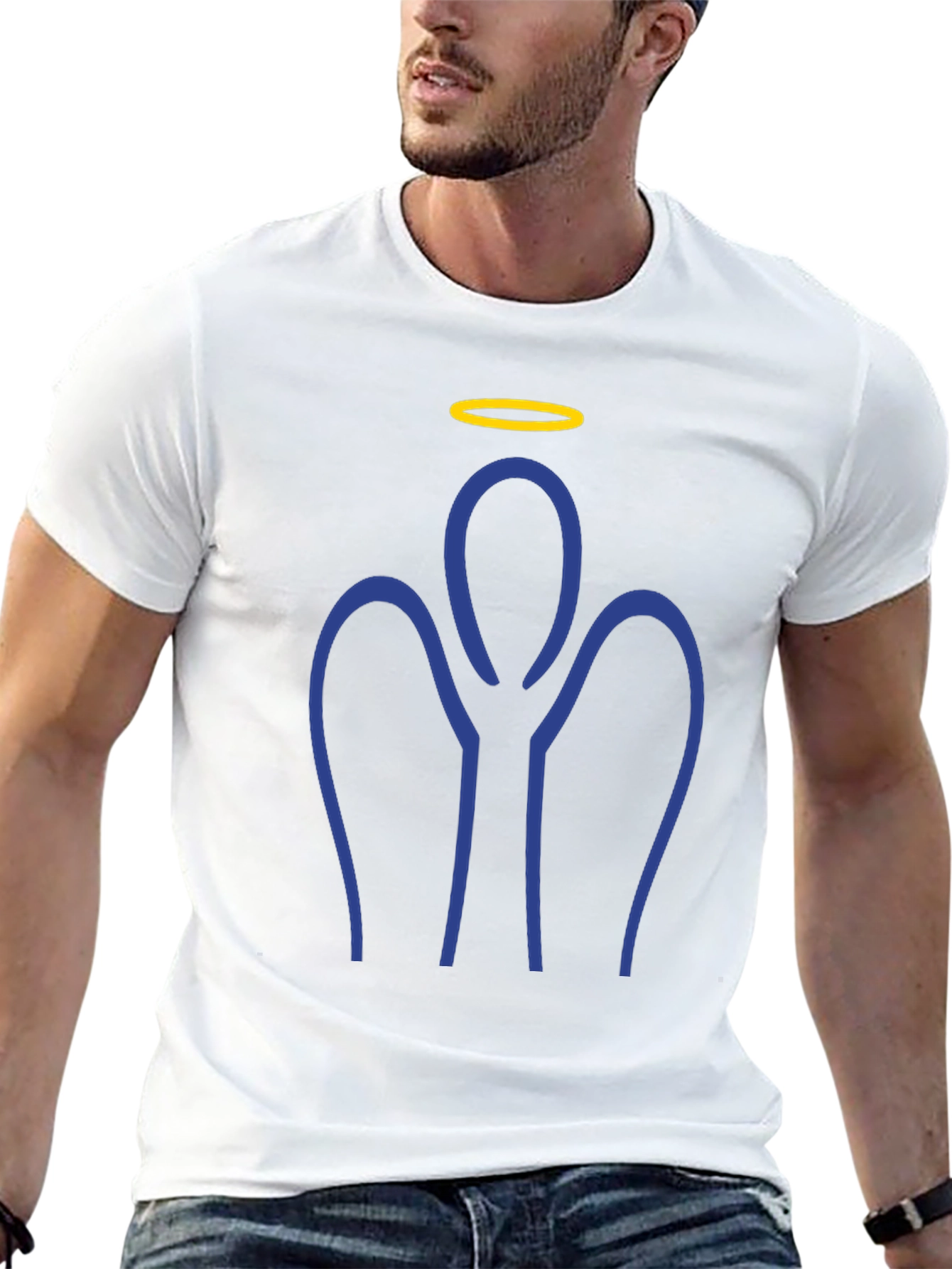 Angel Outline Graphic Tee - Stylish & Unique!