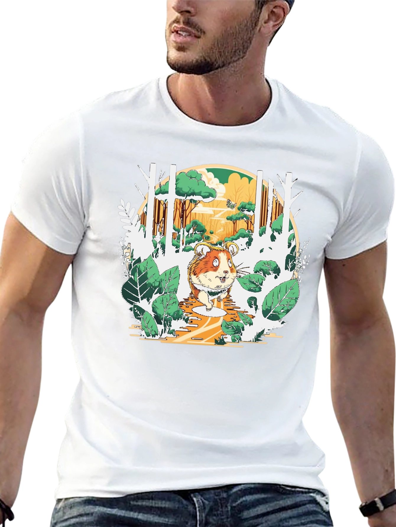 Guinea Pig Forest Graphic Tee - Black