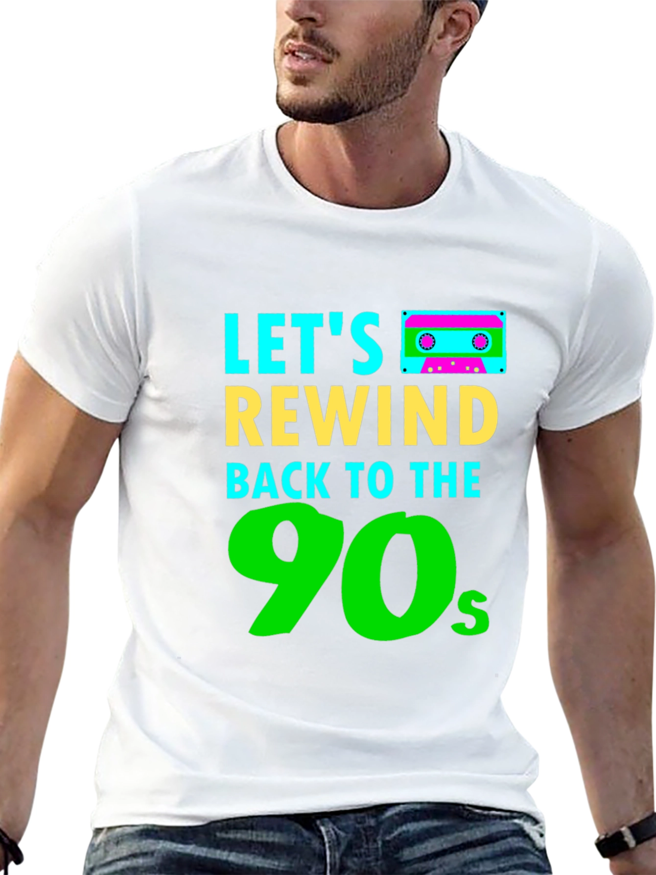 Lets Rewind Back to the 90s Black T-Shirt