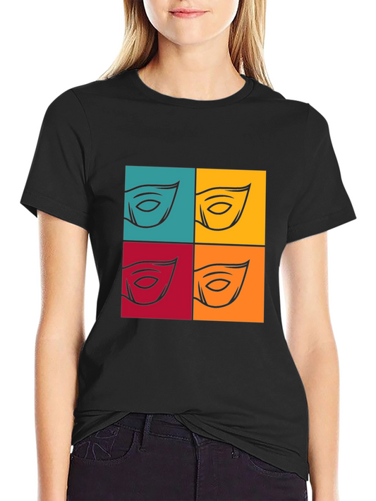 Abstract Eye Graphic T-Shirt - Bold Pop Art Style