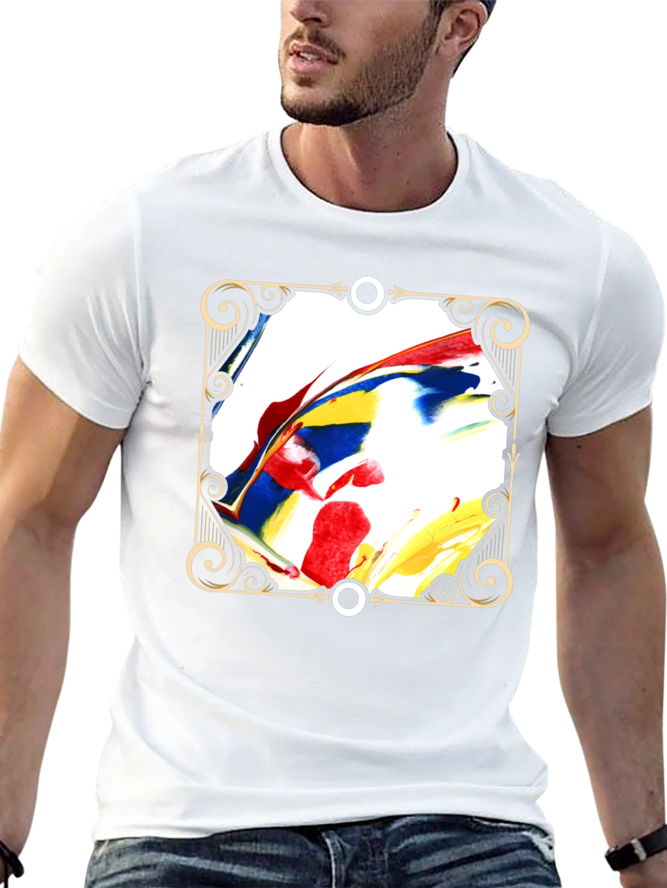 Abstract Art Graphic Tee - Modern Style