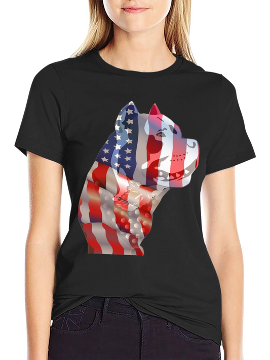 American Flag Dog Patriotic T-Shirt