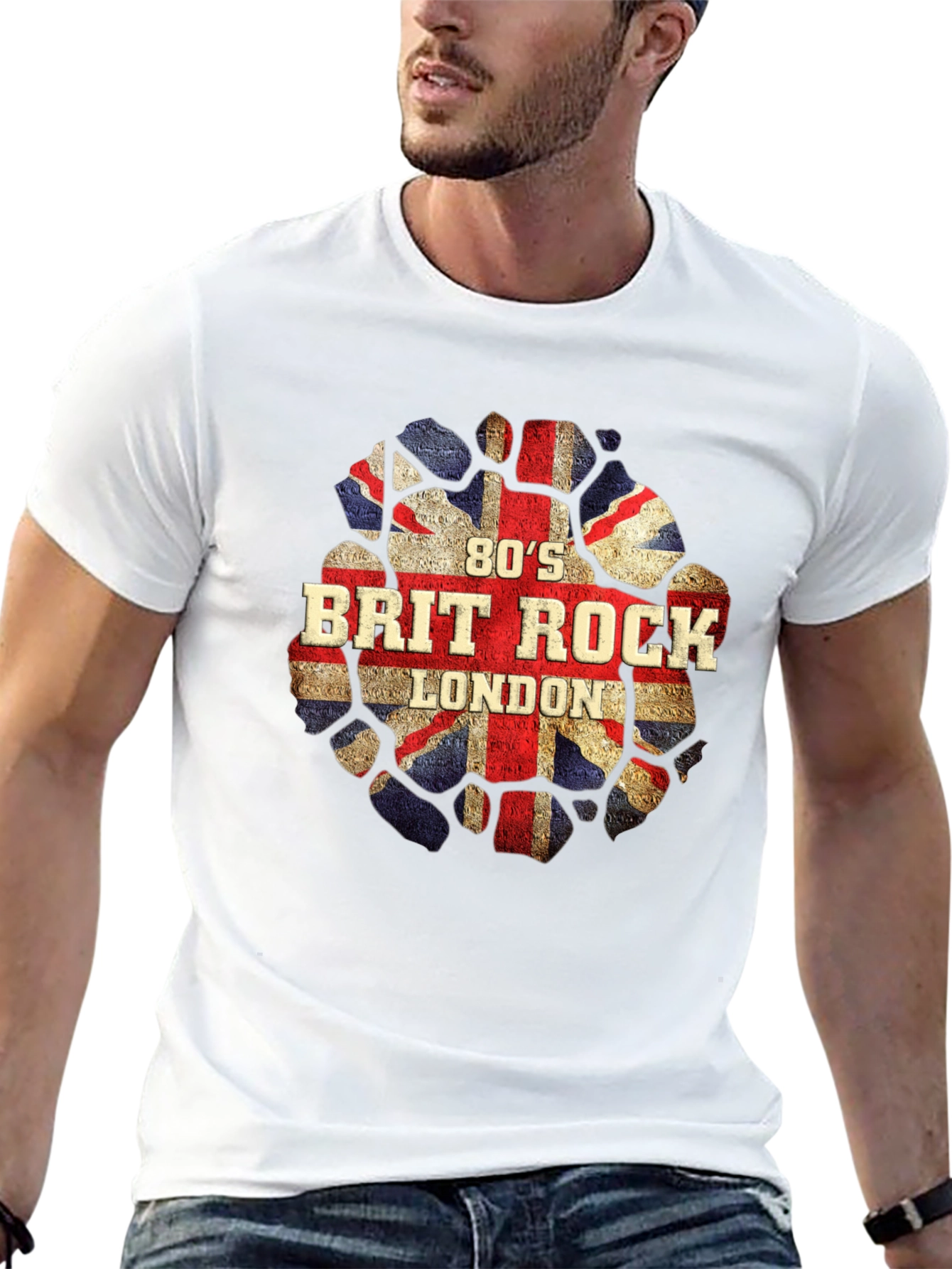 80s Brit Rock London T-Shirt - UK Flag Design