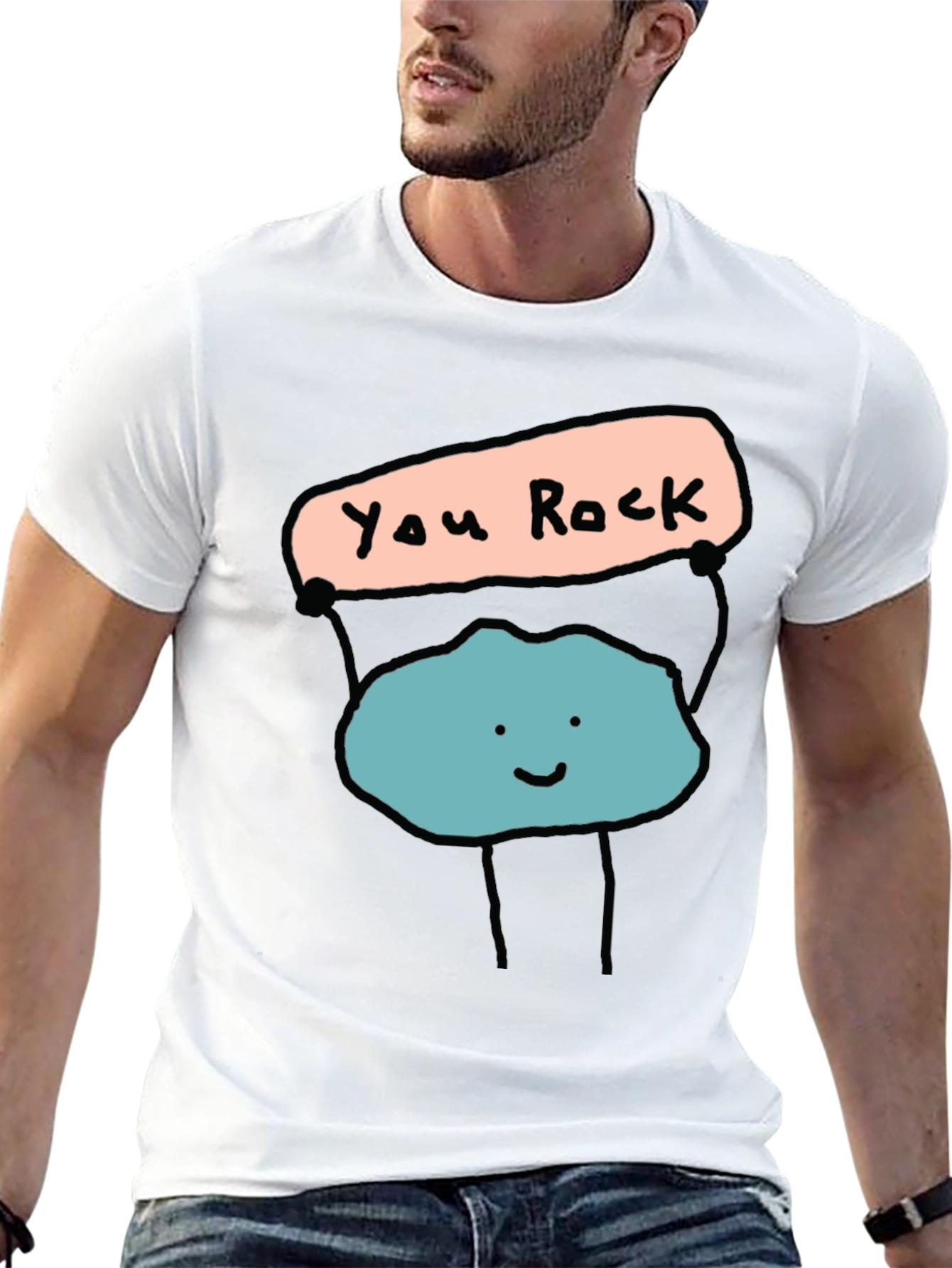 You Rock Graphic Tee - Mens Black T-Shirt