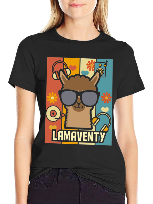 Lamaventy T-Shirt: Retro Llama Design