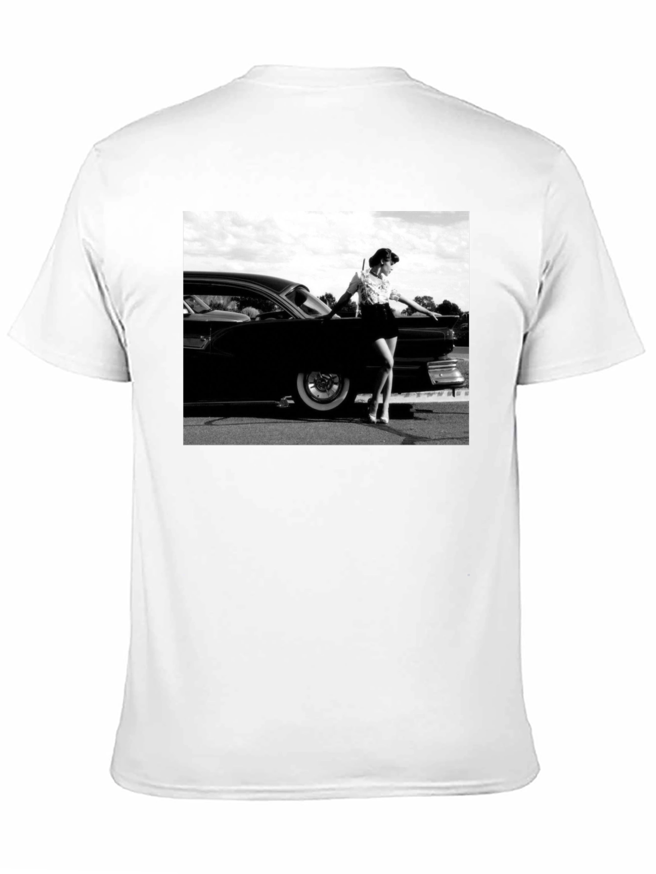 Classic Car & Retro Woman Graphic Tee