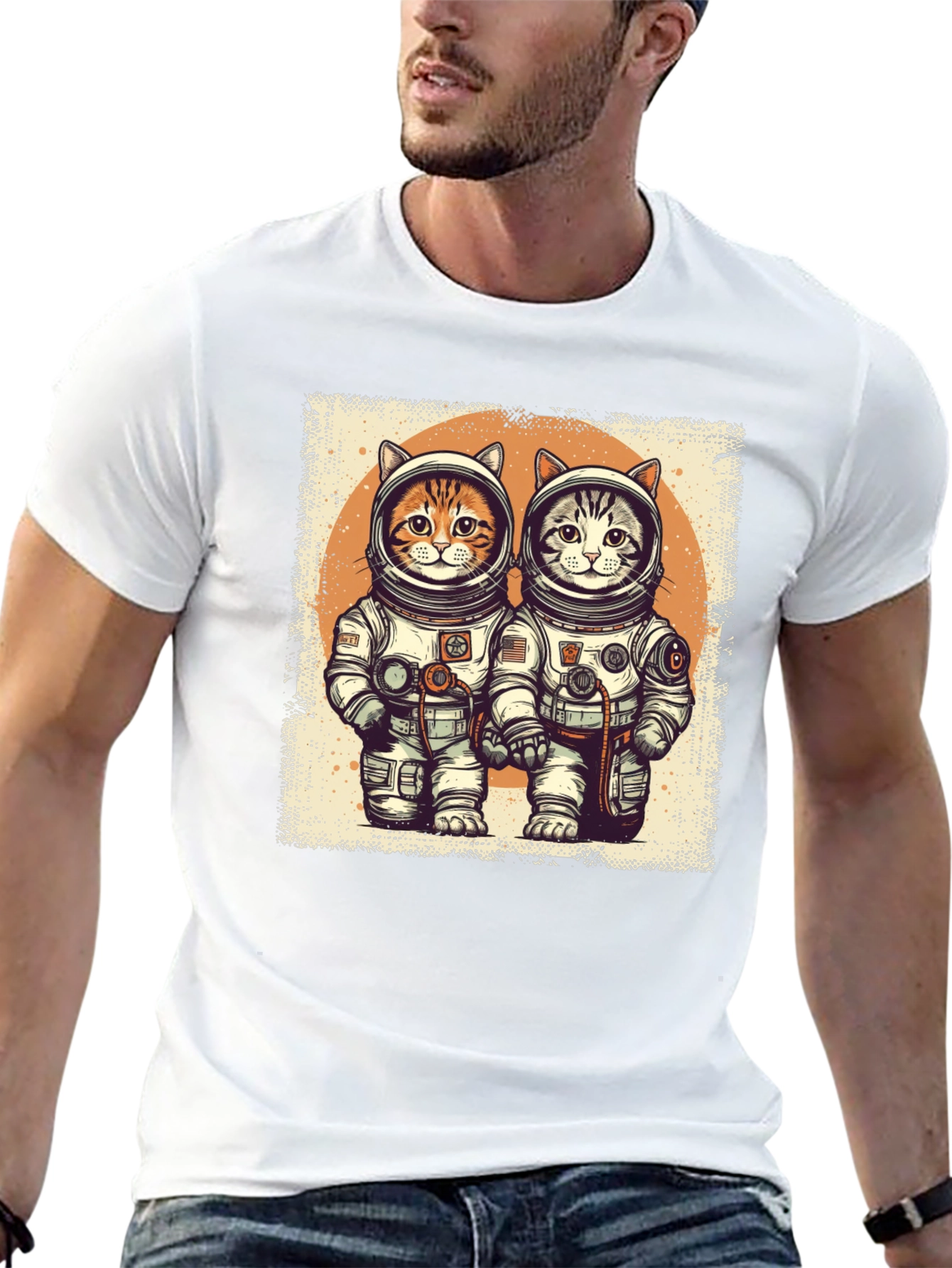 Astronaut Cat T-Shirt - Space Adventure Tee