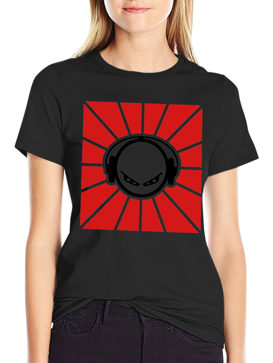 DJ Ninja Graphic Tee - Red & Black Design