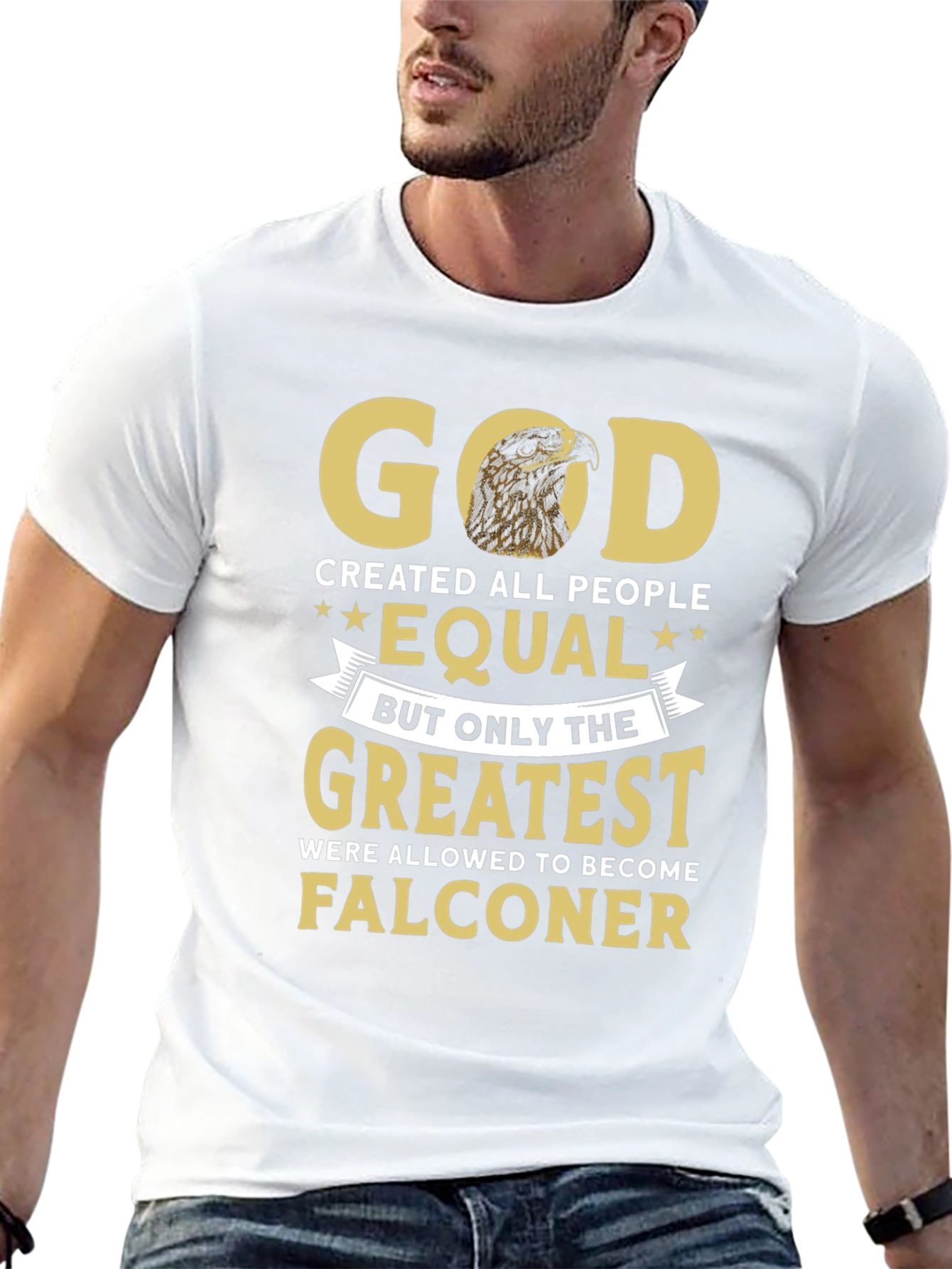 God Created All People Falconer T-Shirt