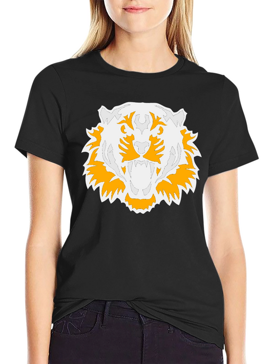 Tiger Graphic Print Black T-Shirt