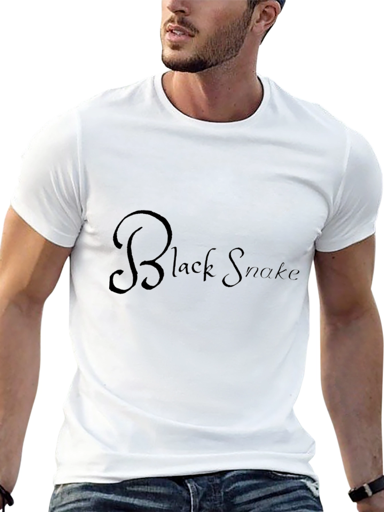 Black Snake Graphic Tee - Soft Cotton Comfort