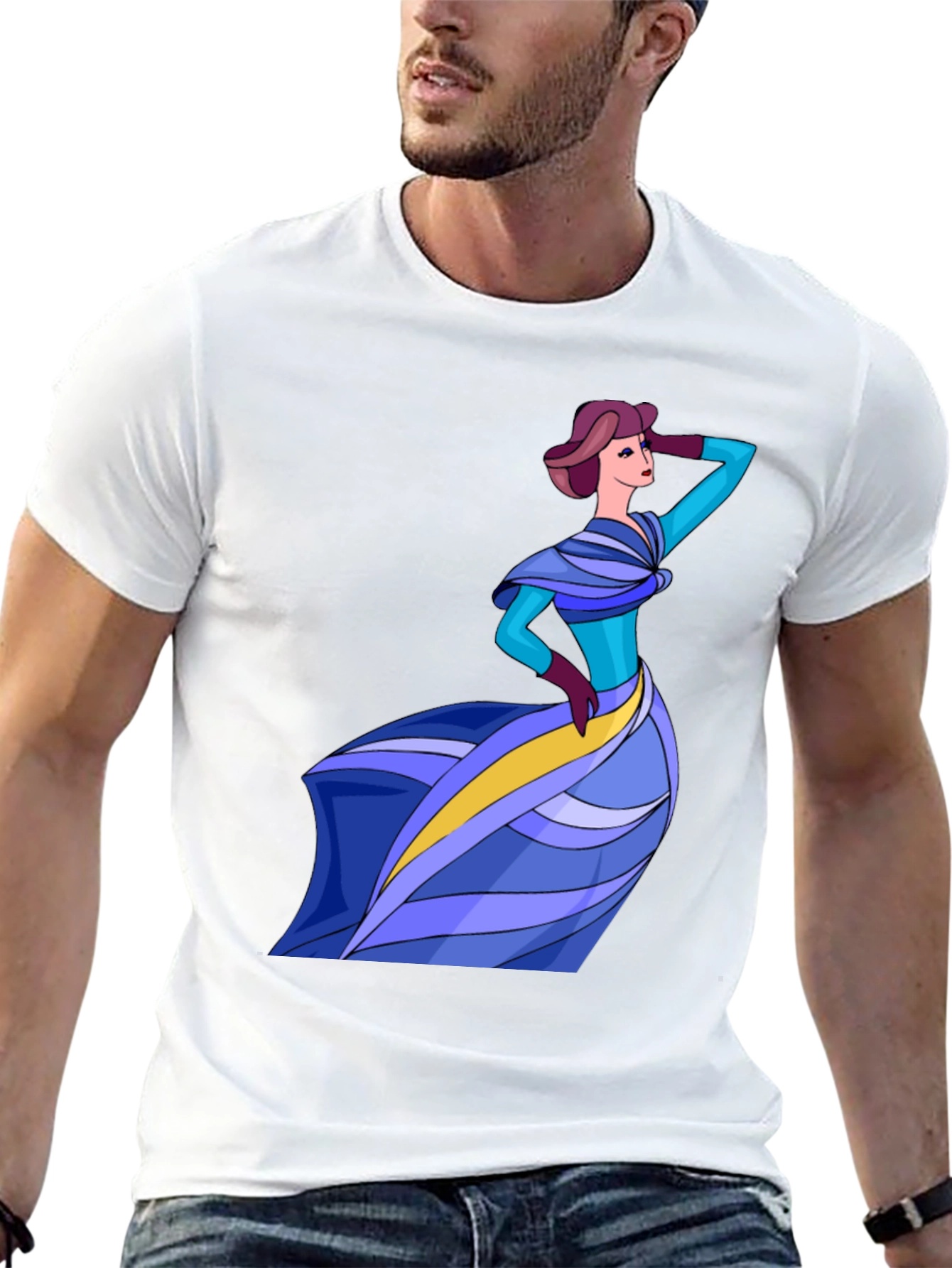 Stylish Lady Graphic Tee - Fashion Forward Design