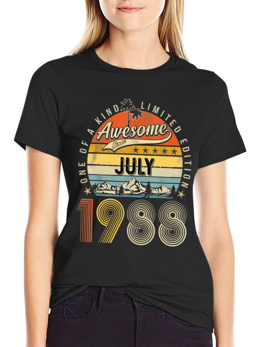 Awesome July 1988 Limited Edition Graphic T-Shirt