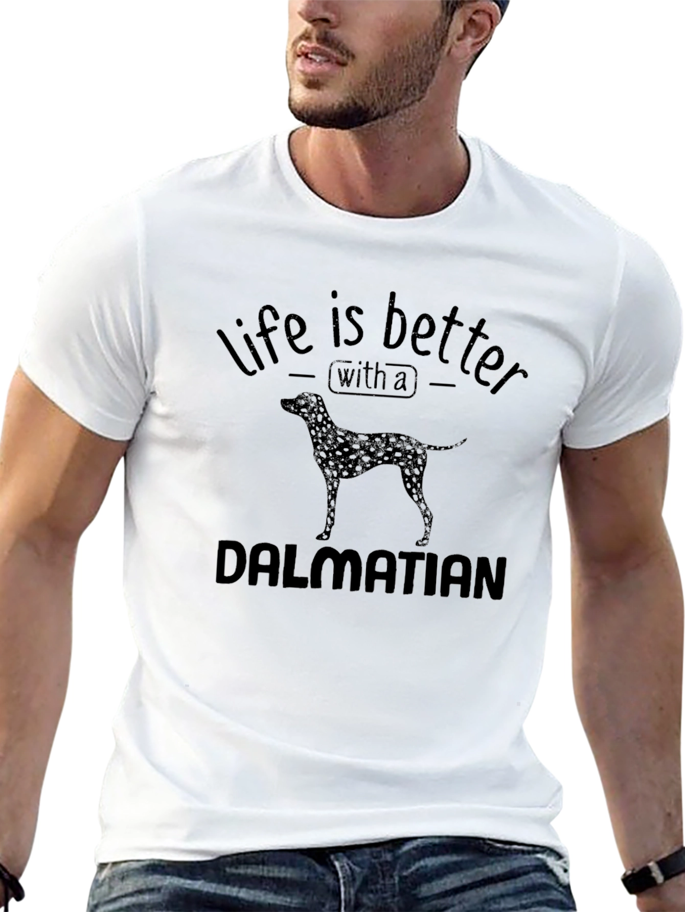 Life is Better with a Dalmatian Black T-Shirt