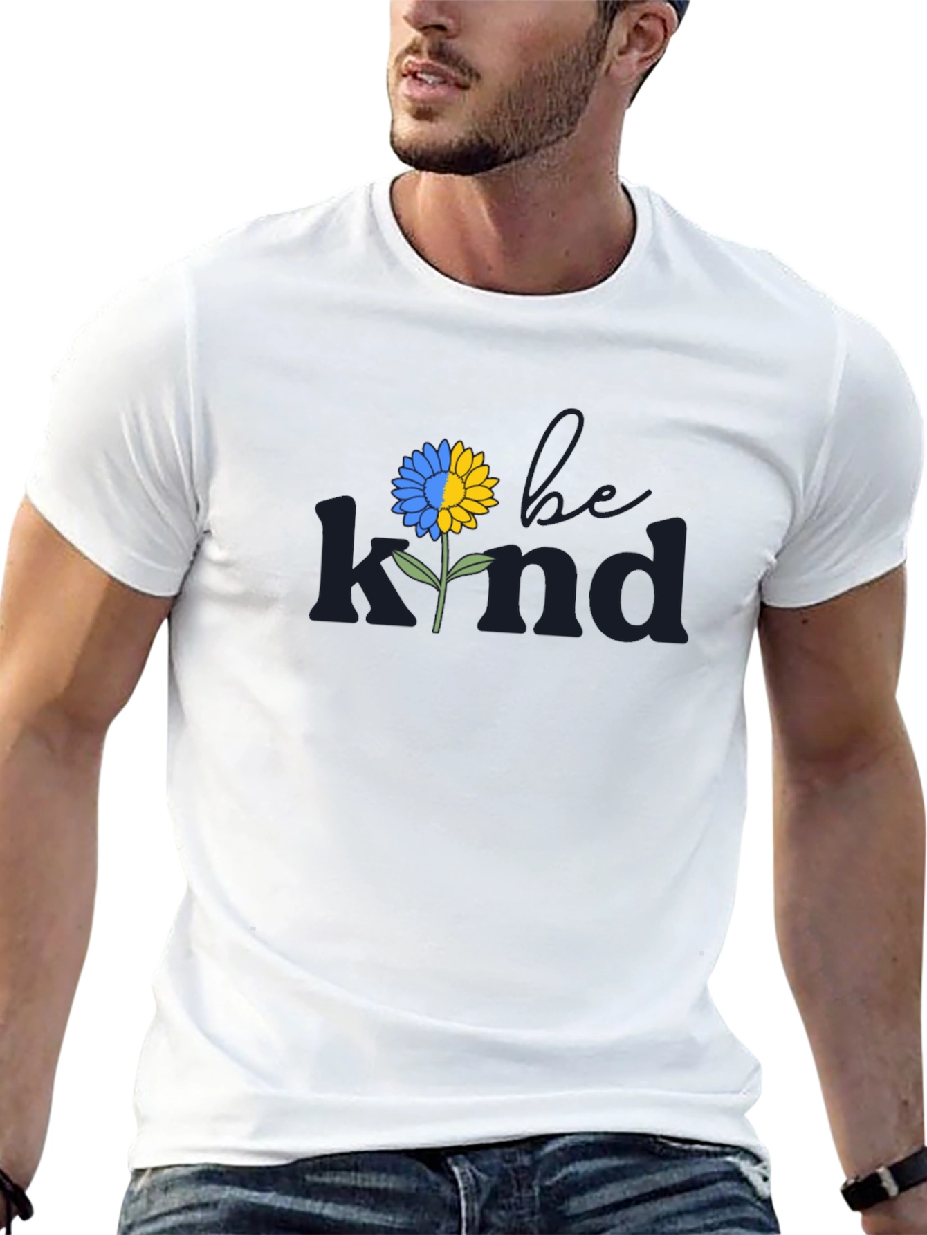 Be Kind Ukraine Flag Flower T-Shirt