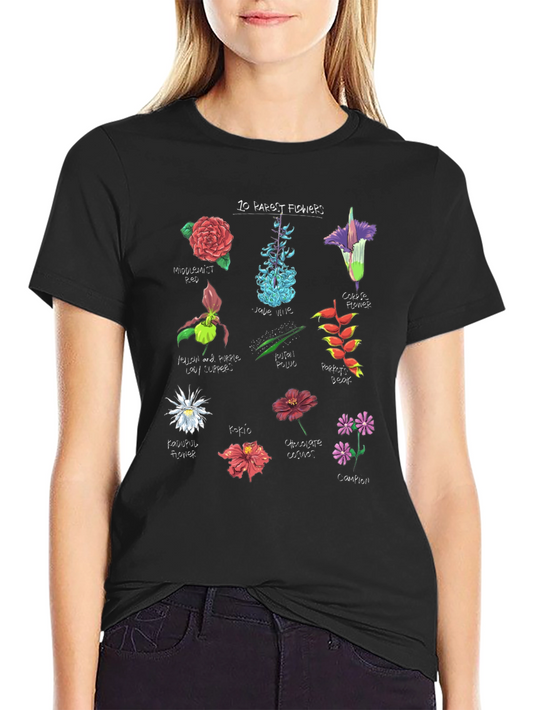 10 Rarest Flowers T-Shirt Botanical Graphic Tee