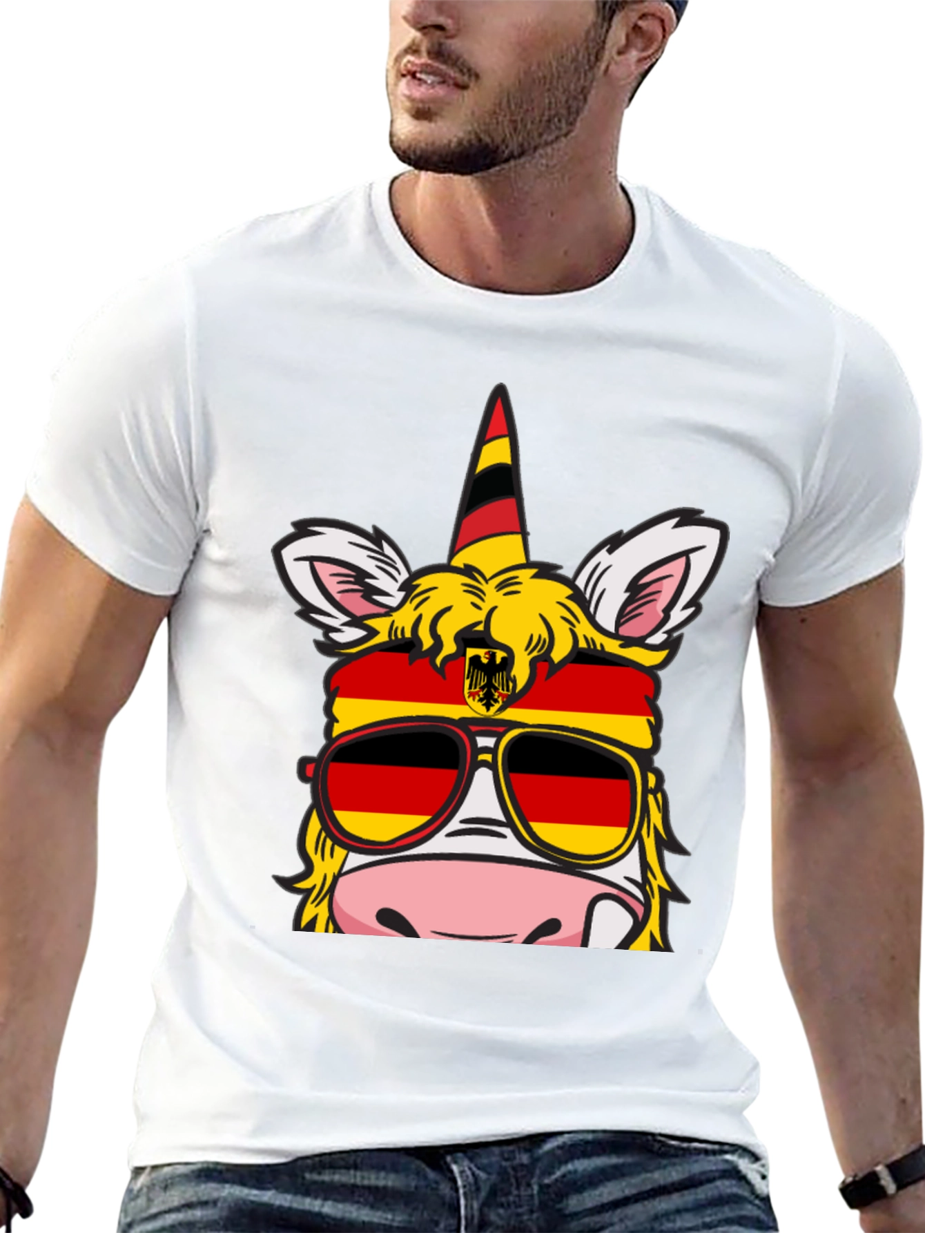 German Pride Unicorn T-Shirt - Black
