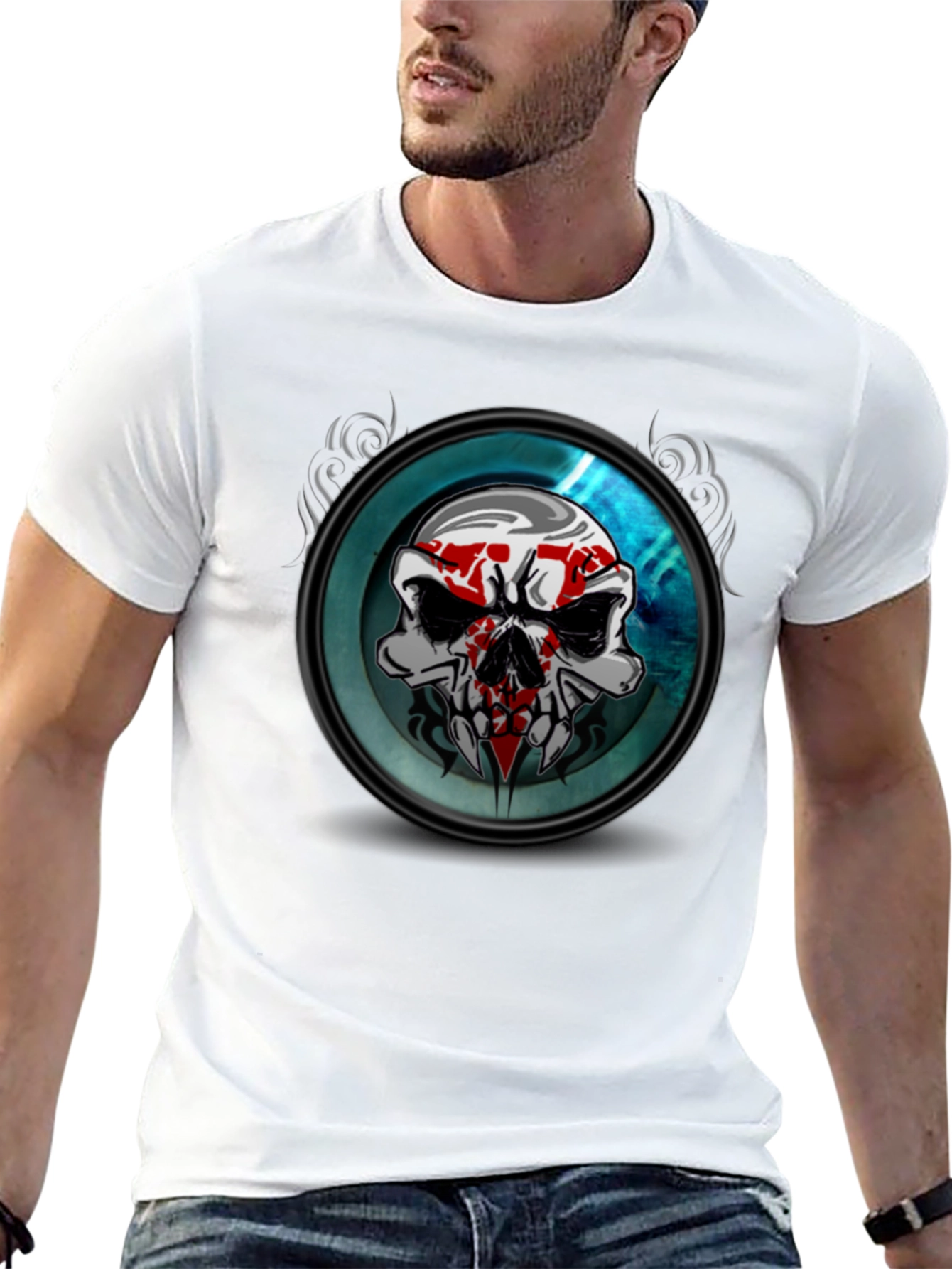 Skull Graphic Print T-Shirt