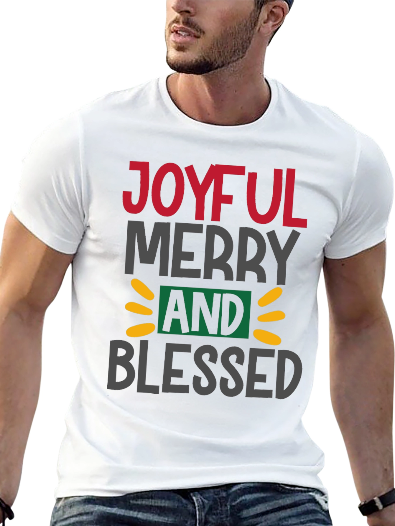 Joyful Merry and Blessed Graphic Tee