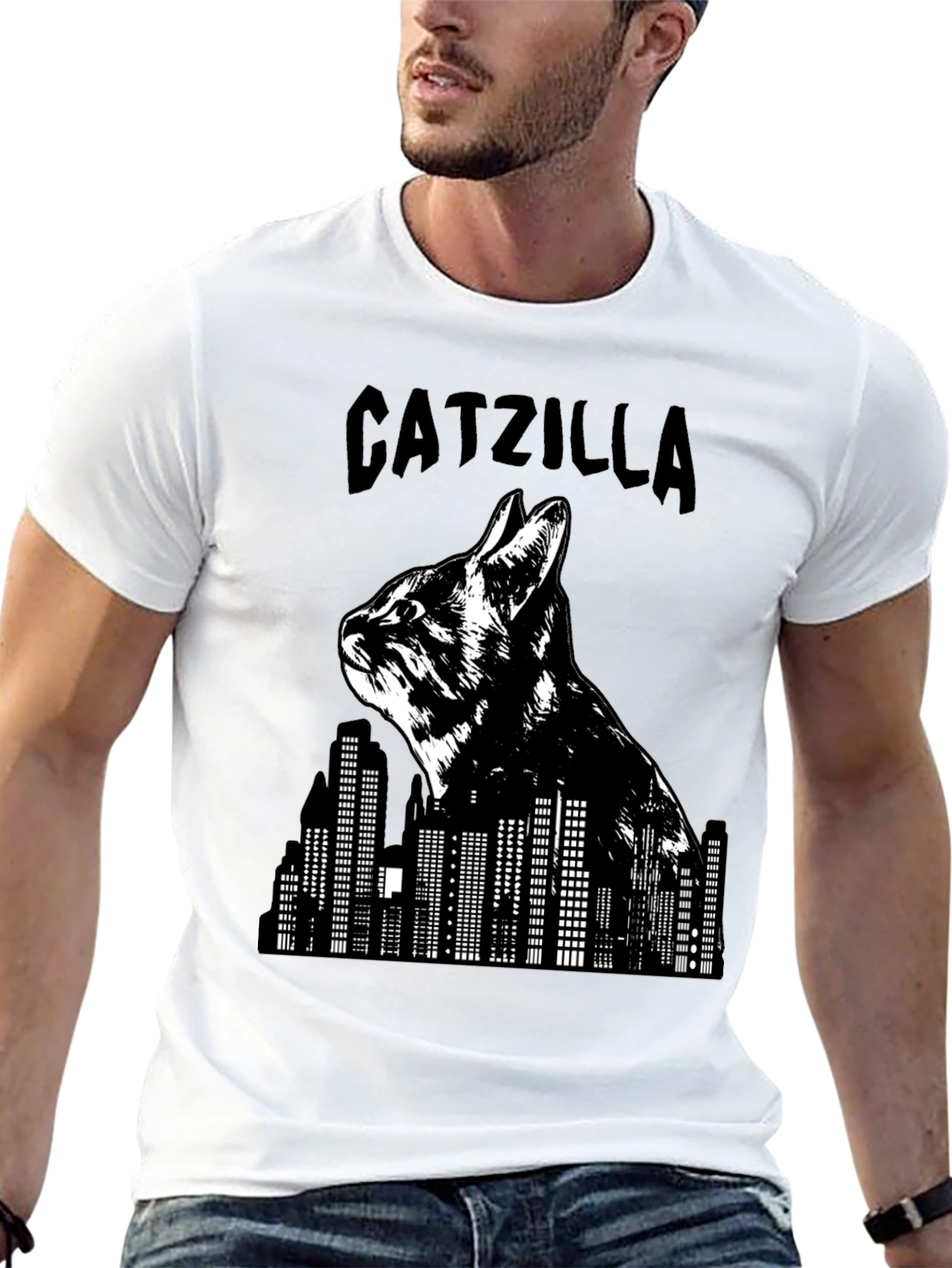 Catzilla T-Shirt - Funny Cat Godzilla Graphic Tee