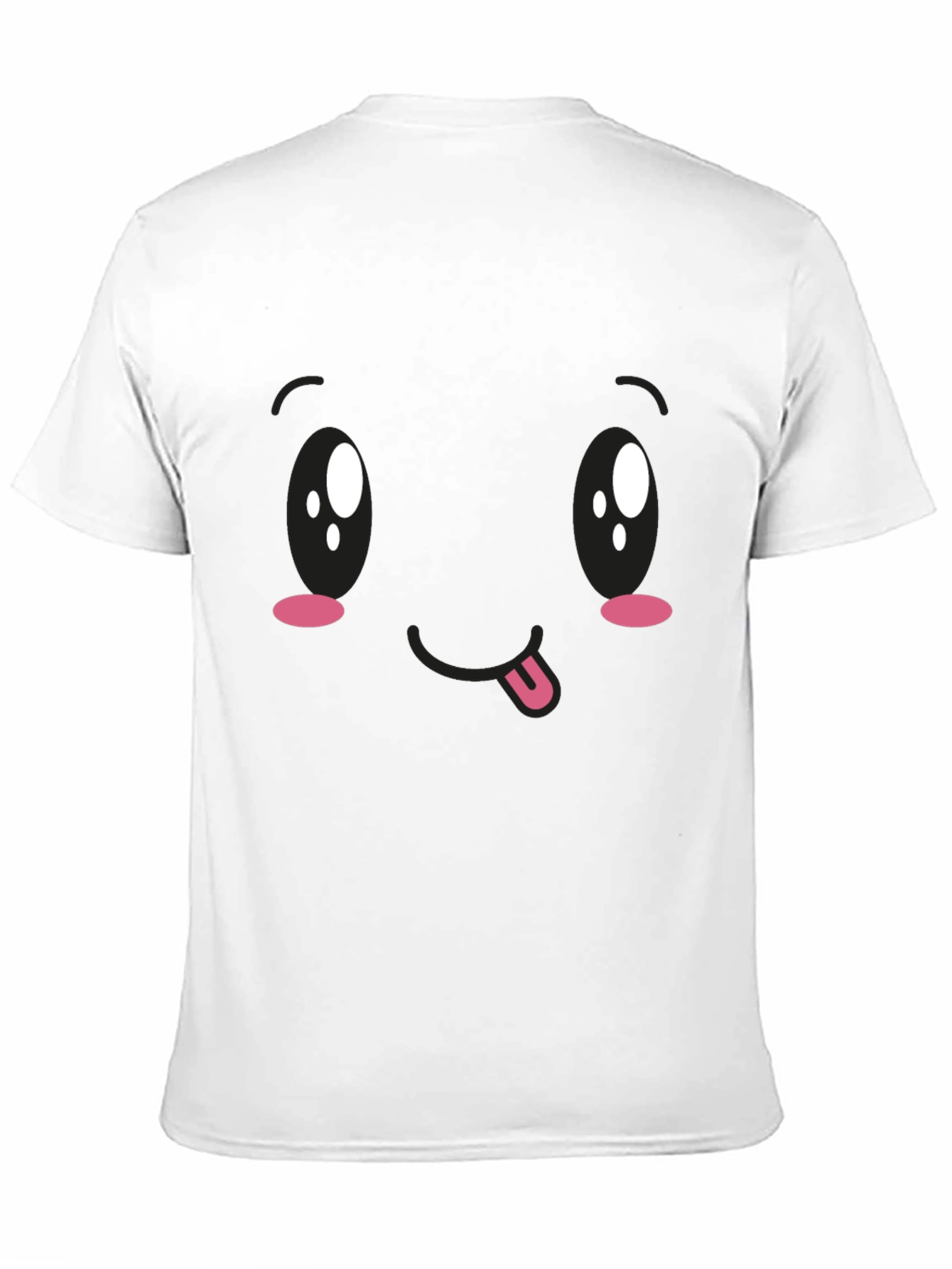 Funny Anime Face Black T-Shirt