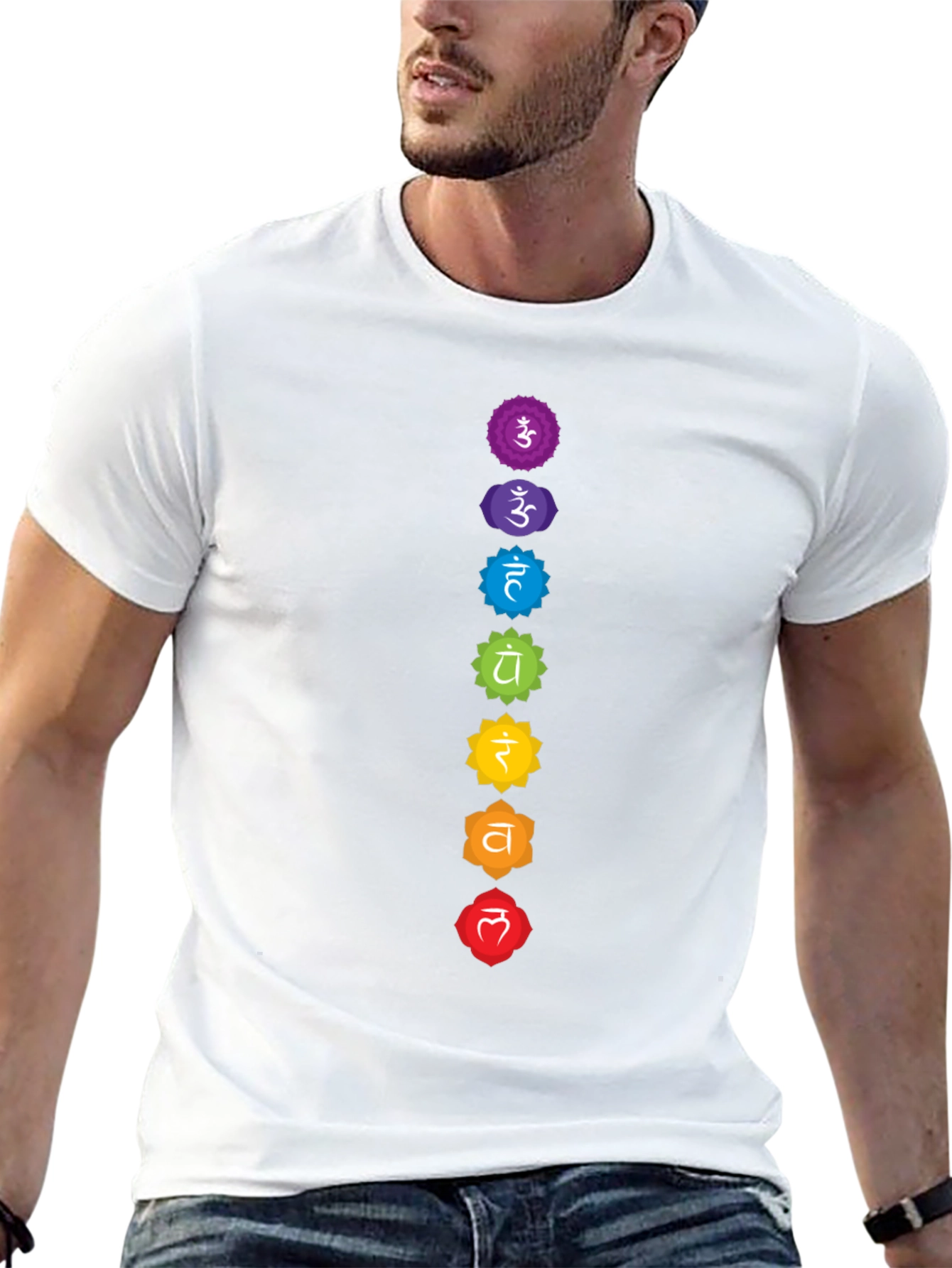 Chakra Symbol T-Shirt - Seven Chakras Design