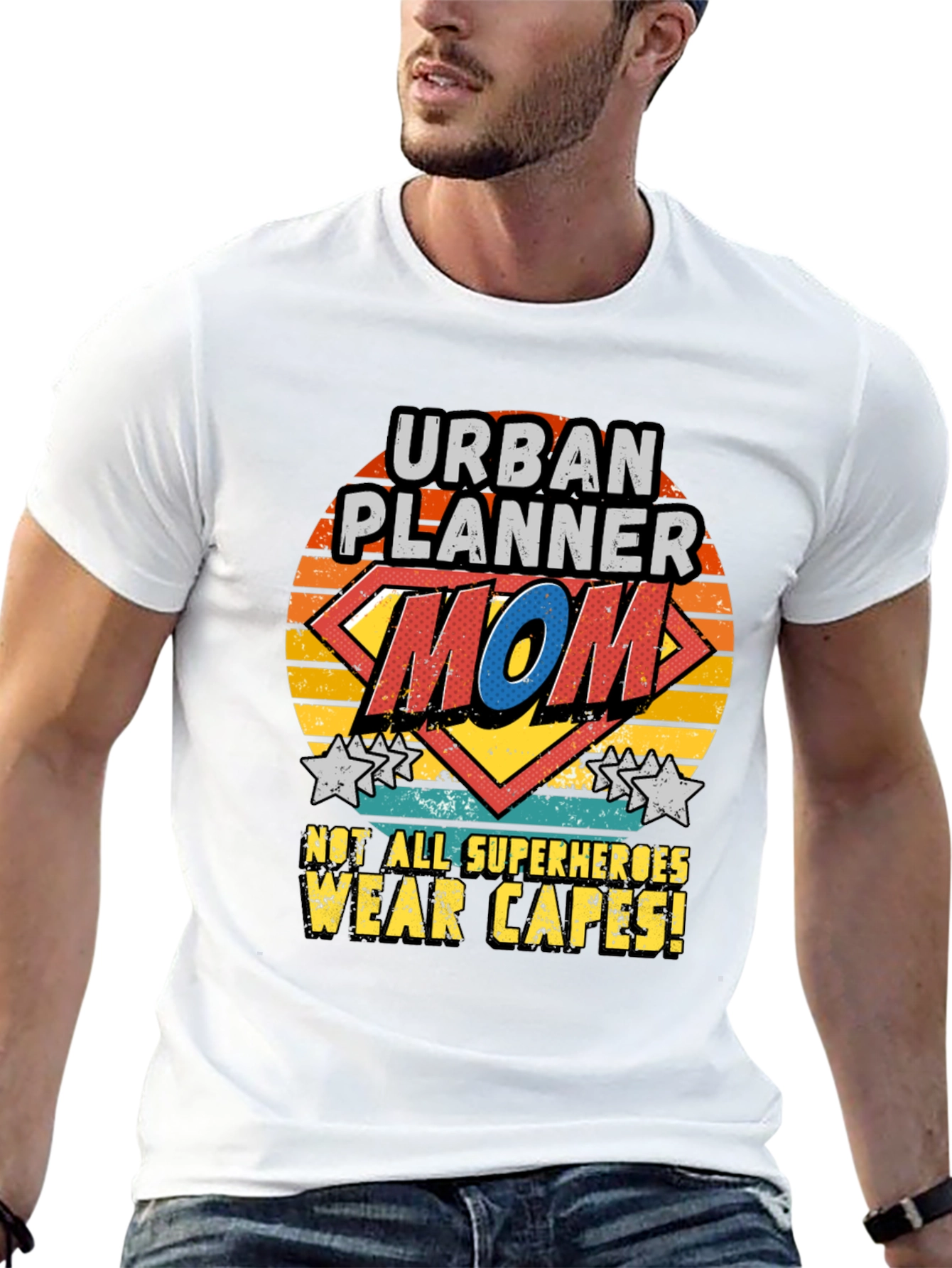 Urban Planner Mom Superhero Graphic T-Shirt