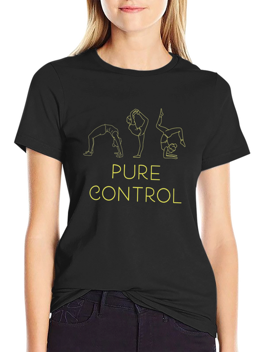 Pure Control Yoga Pose Black Graphic Tee