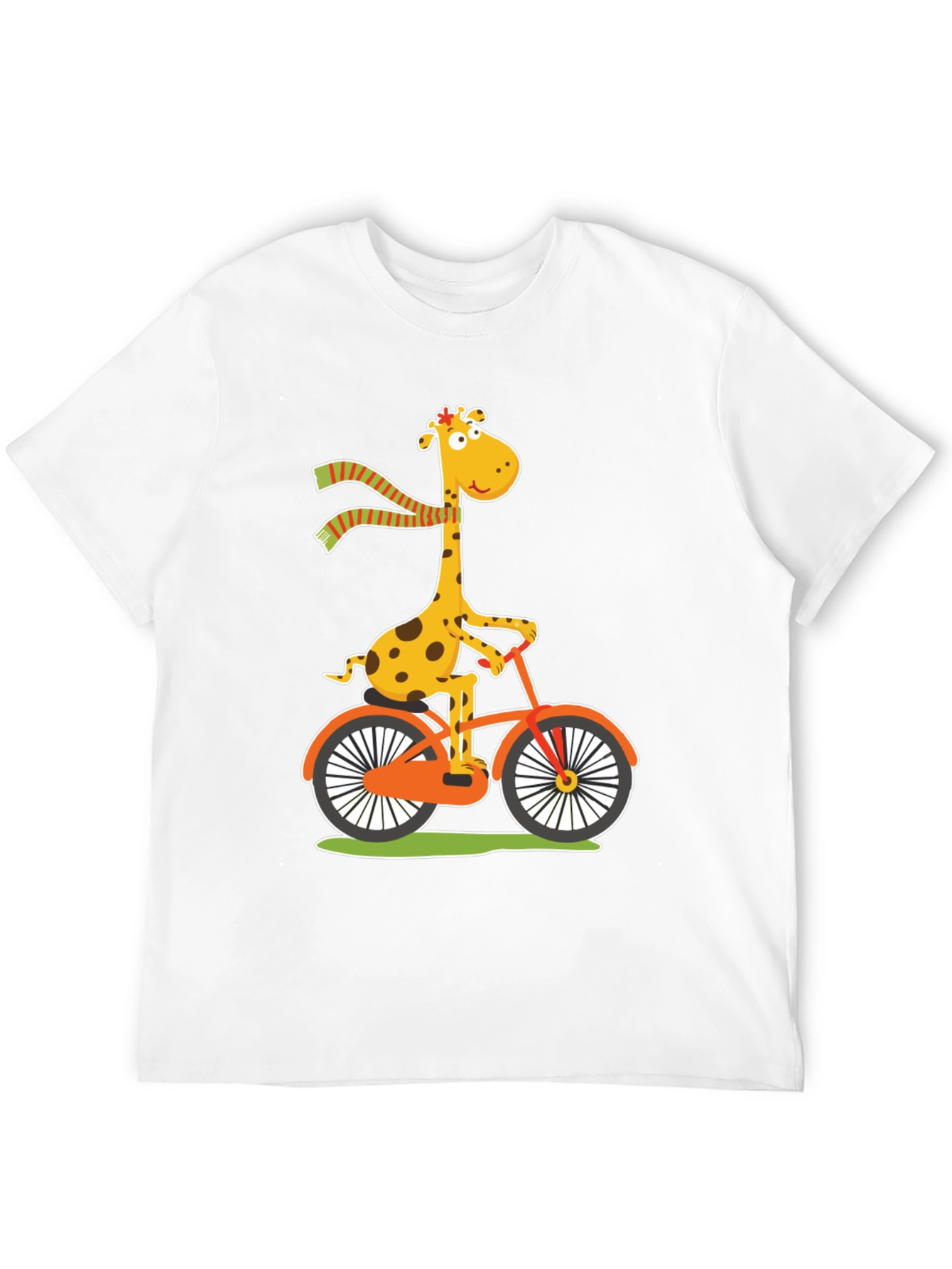 Giraffe on Bike Graphic Tee - Fun & Stylish