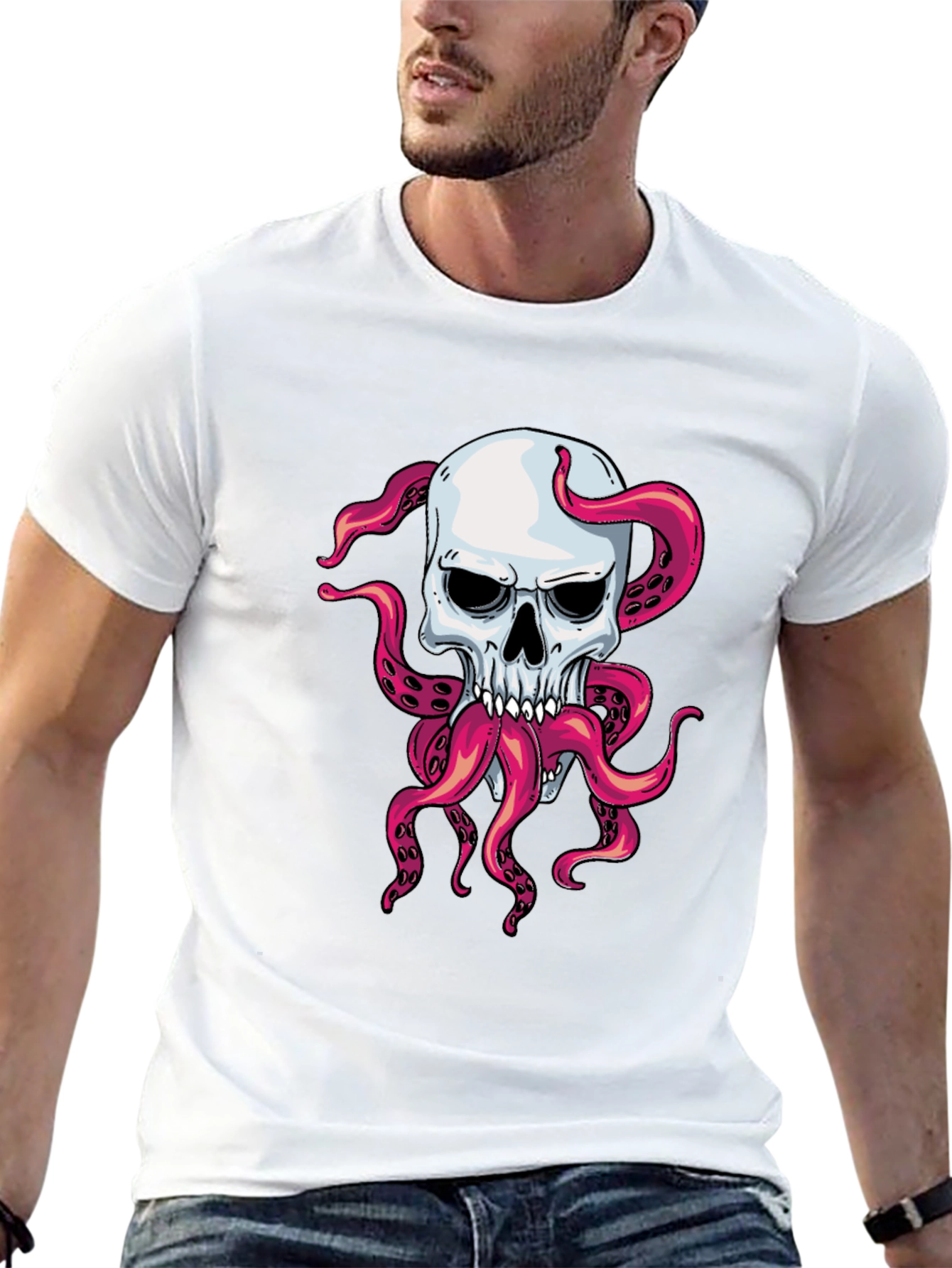 Skull Octopus Graphic T-Shirt