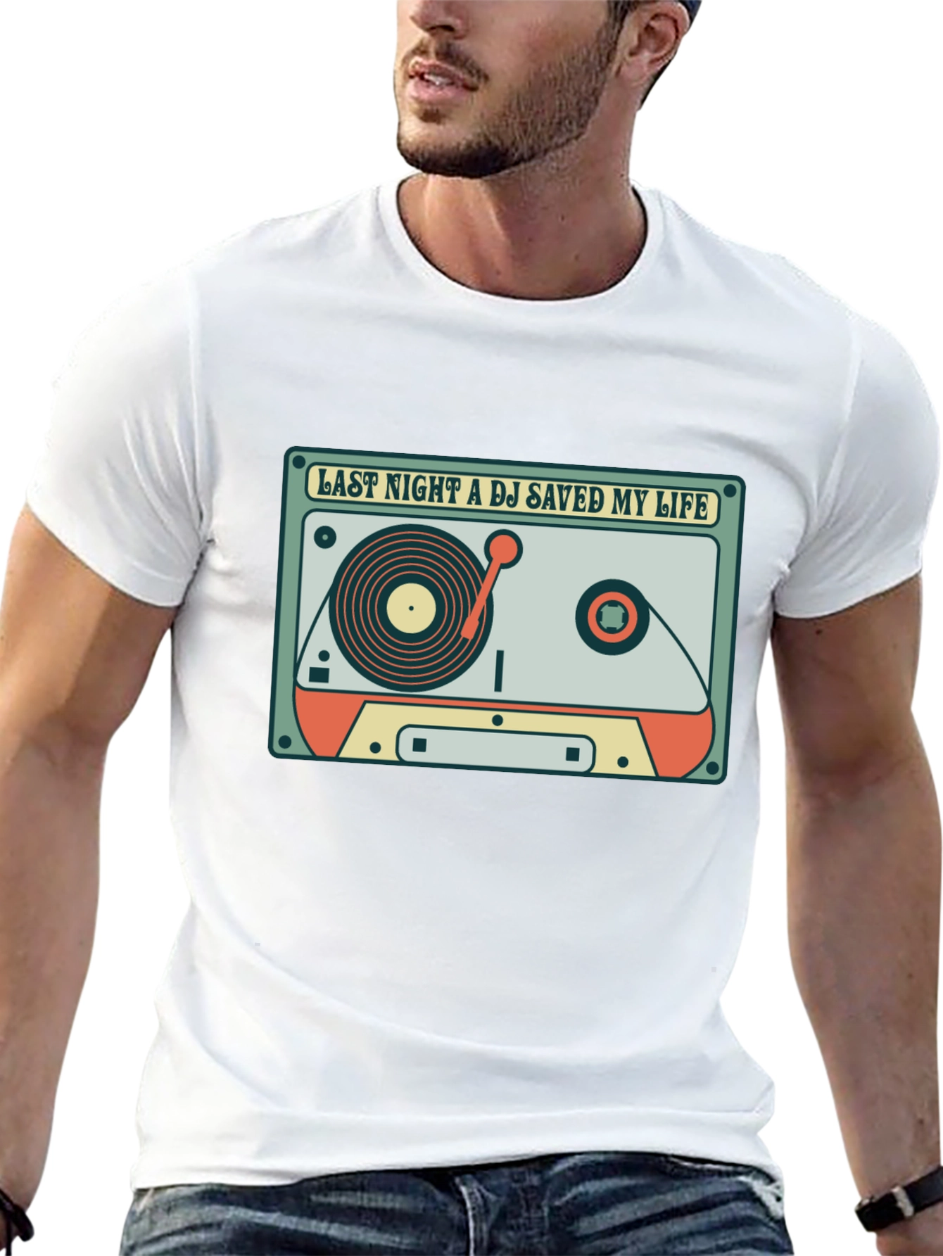 DJ Saved My Life Retro Cassette T-Shirt