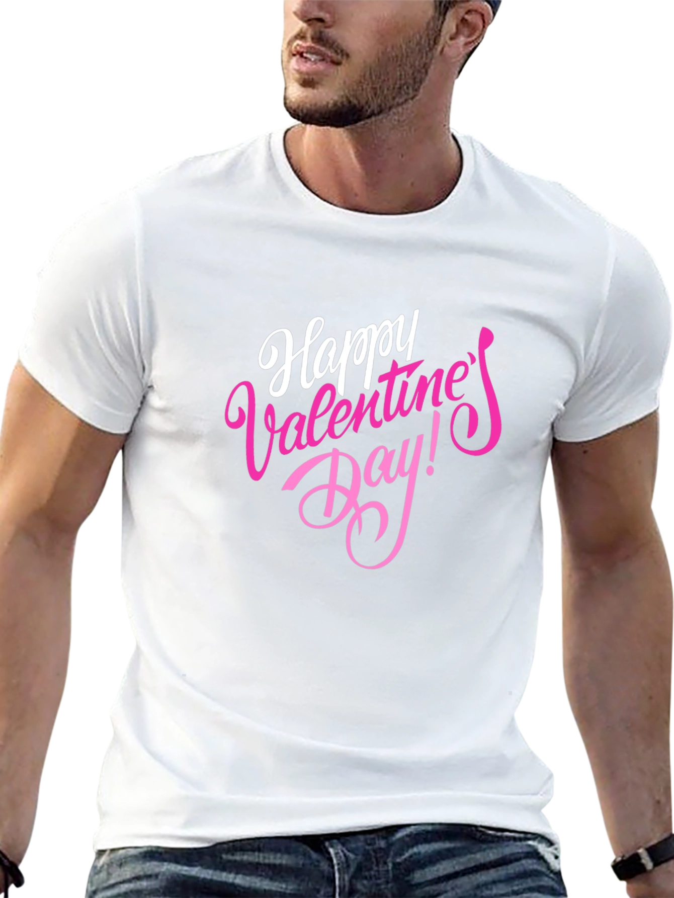 Happy Valentines Day Black T-Shirt