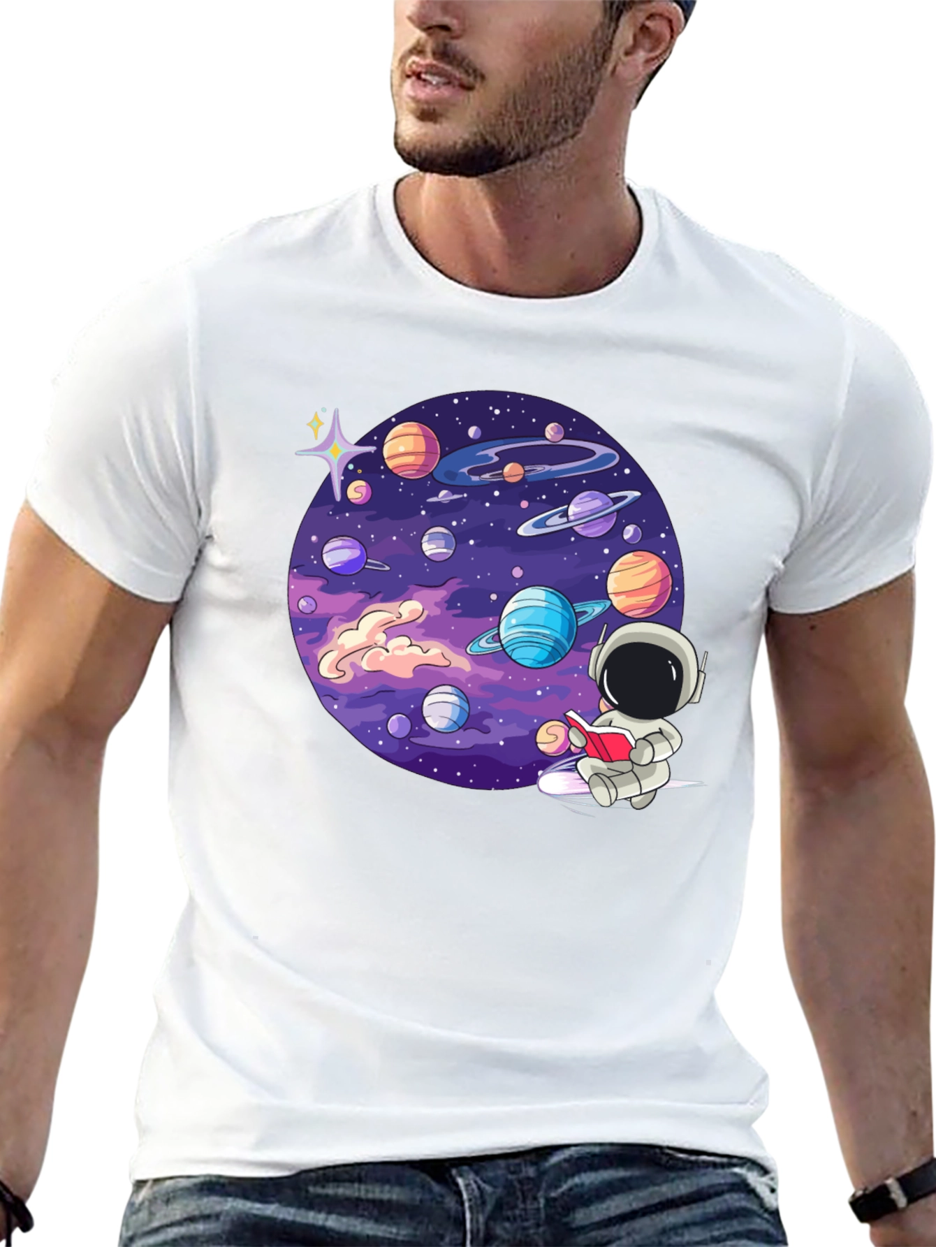 Astronaut Galaxy Graphic T-Shirt
