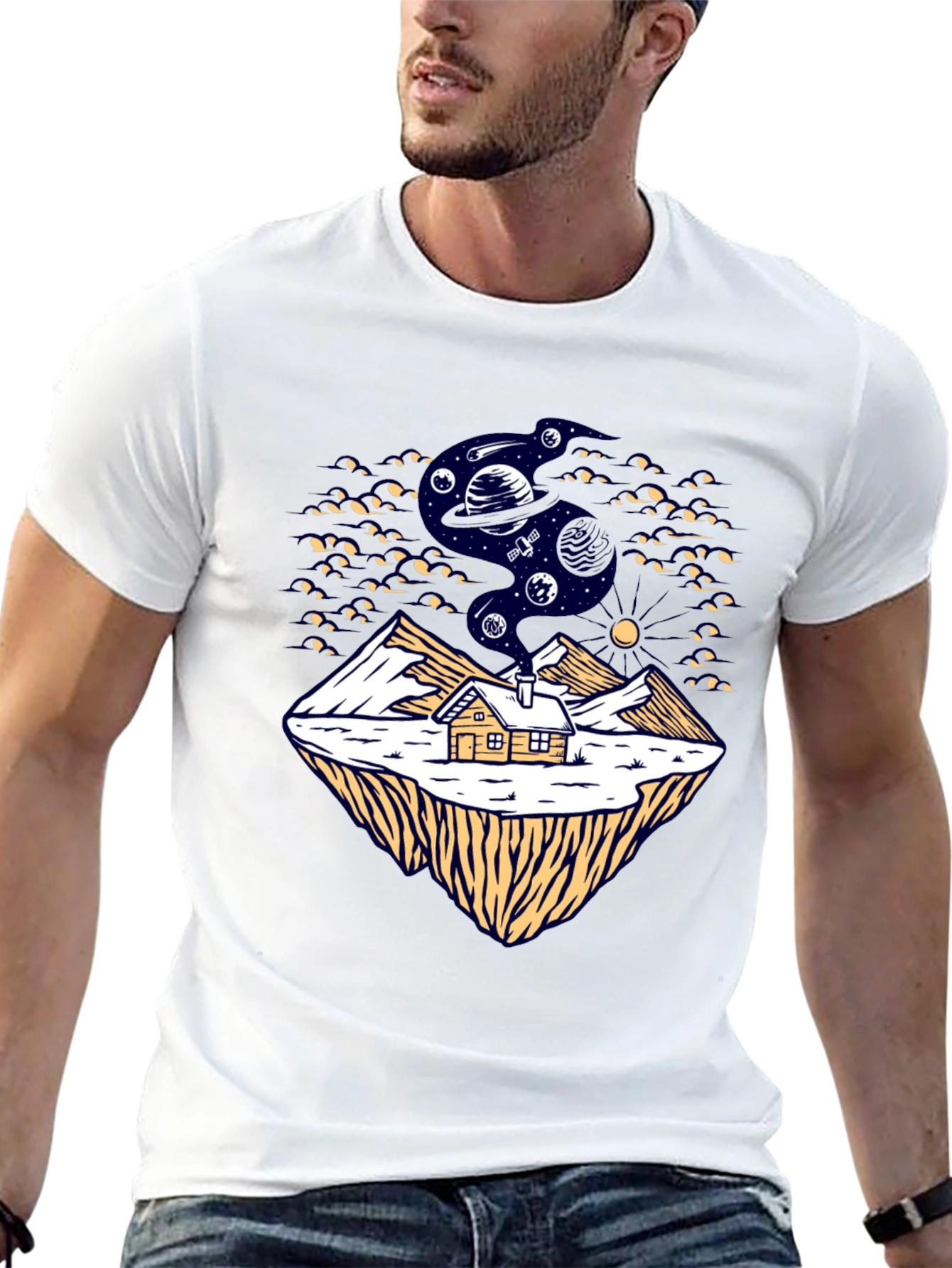 Cosmic Cabin Black T-Shirt