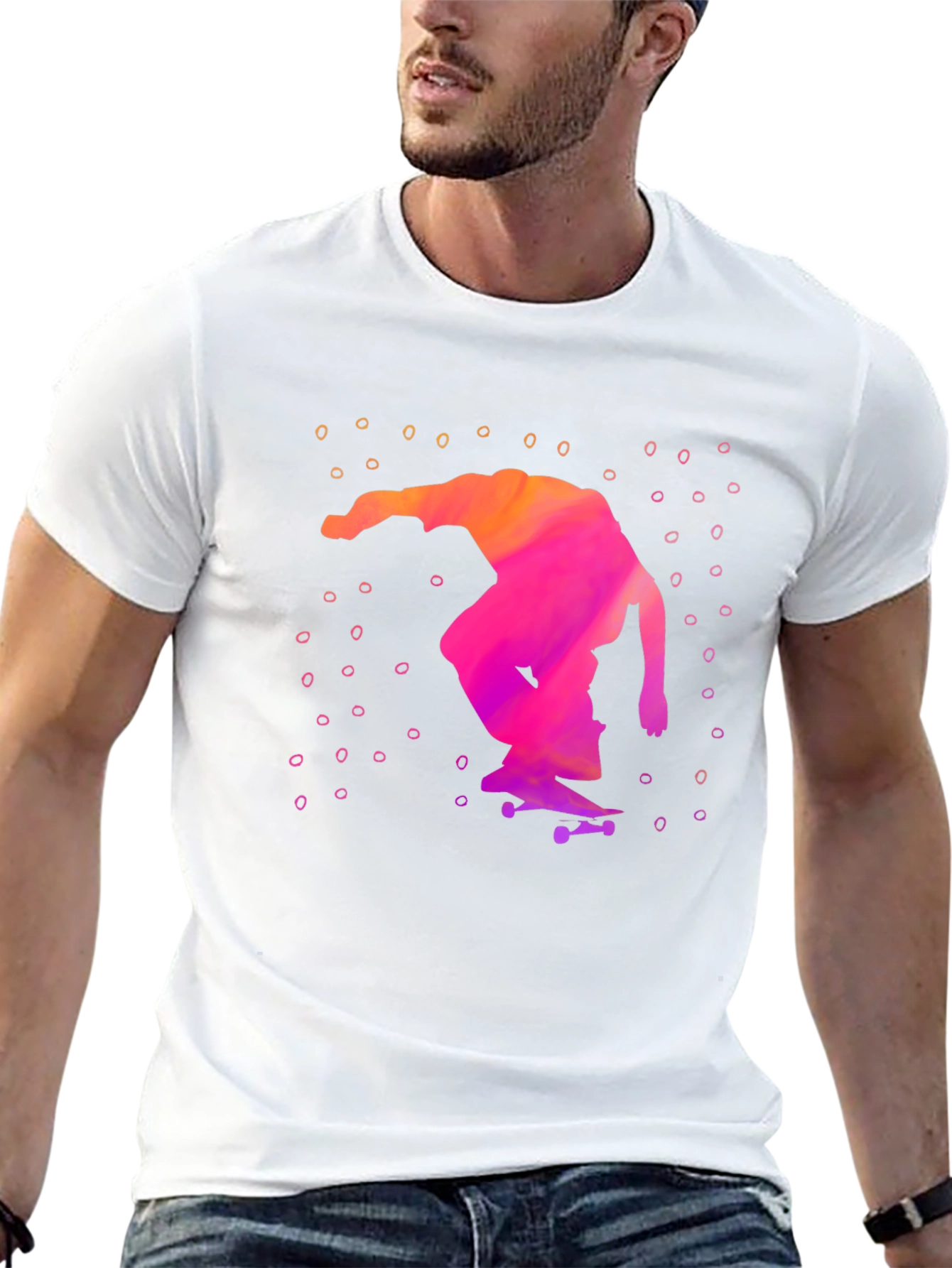 Skateboarder Graphic T-Shirt - Cool Design