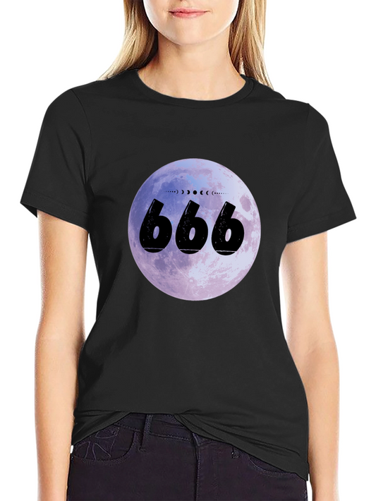 666 Moon Phase Black T-Shirt