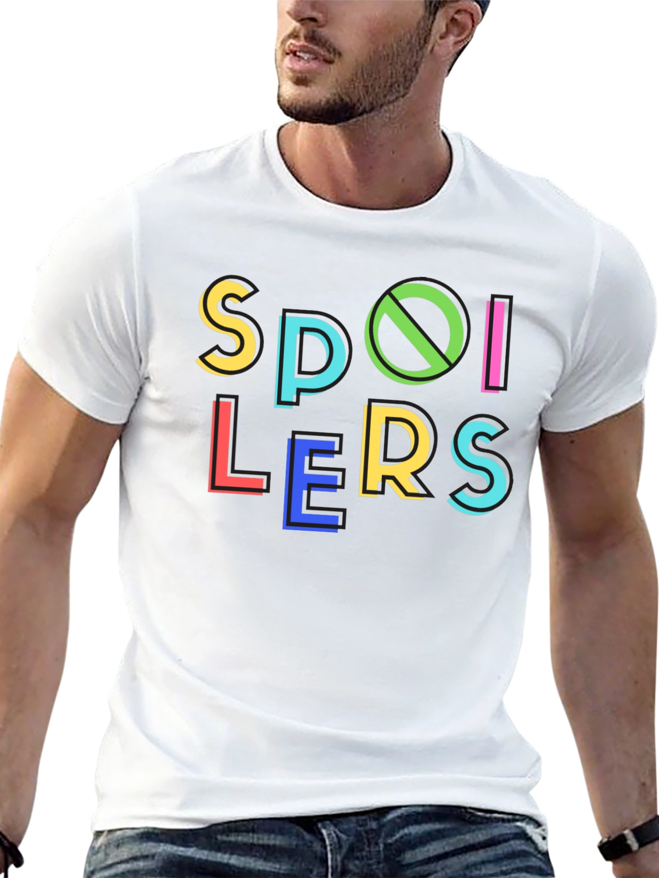 Spoilers Graphic Print T-Shirt - Crew Neck Tee
