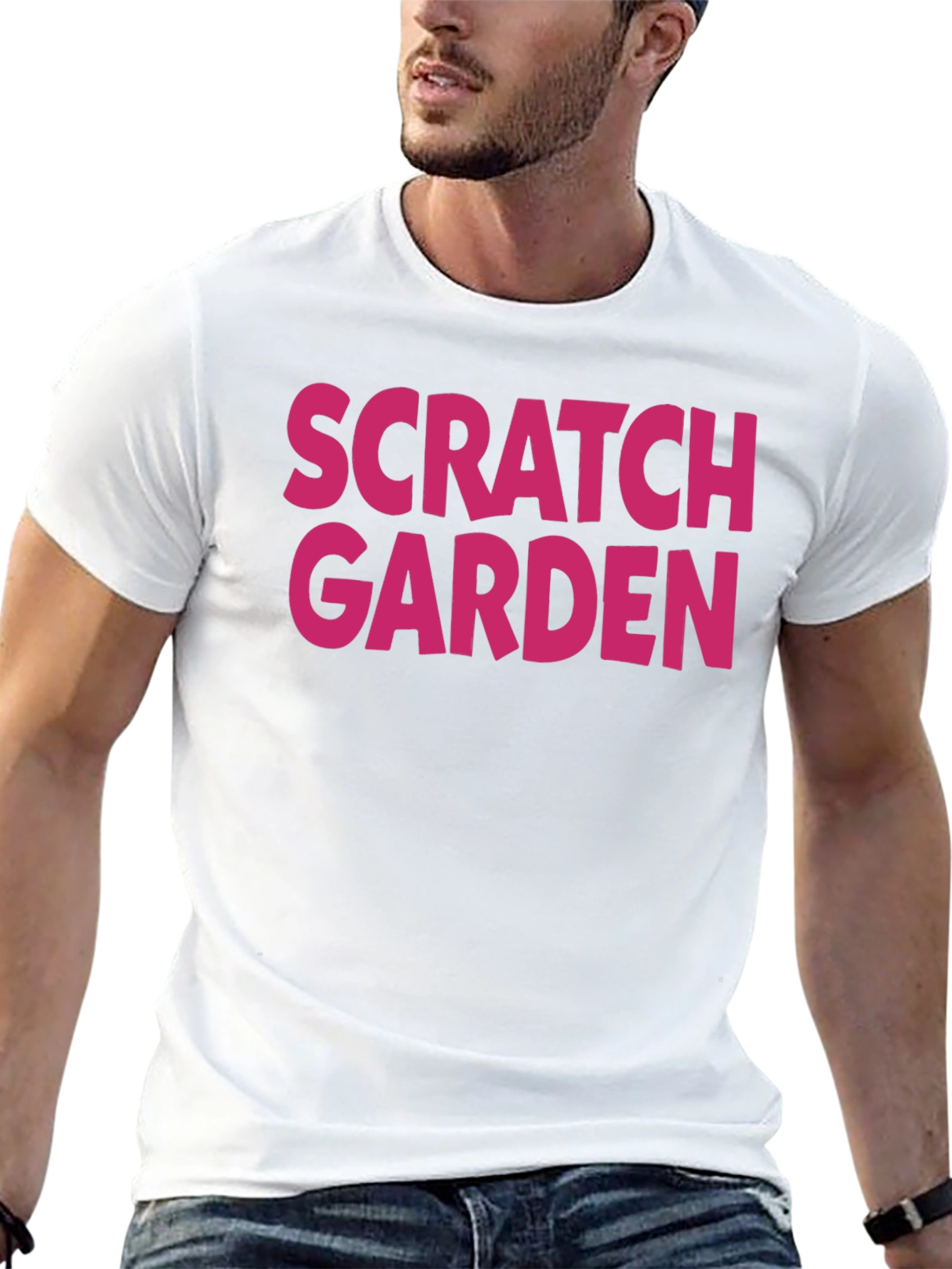 Scratch Garden Graphic Tee - Black Cotton Casual Shirt