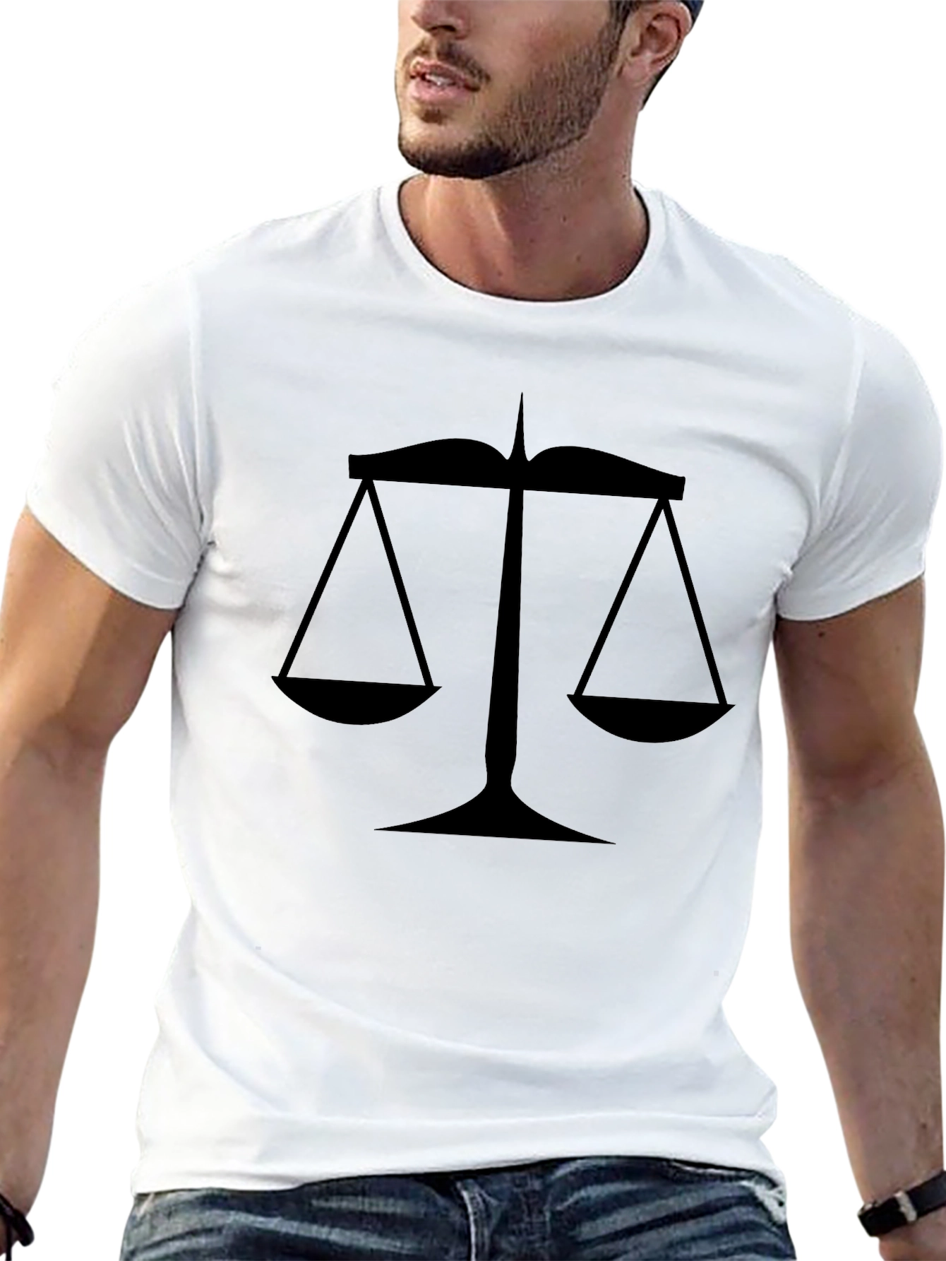 Scales of Justice Graphic Tee - Black